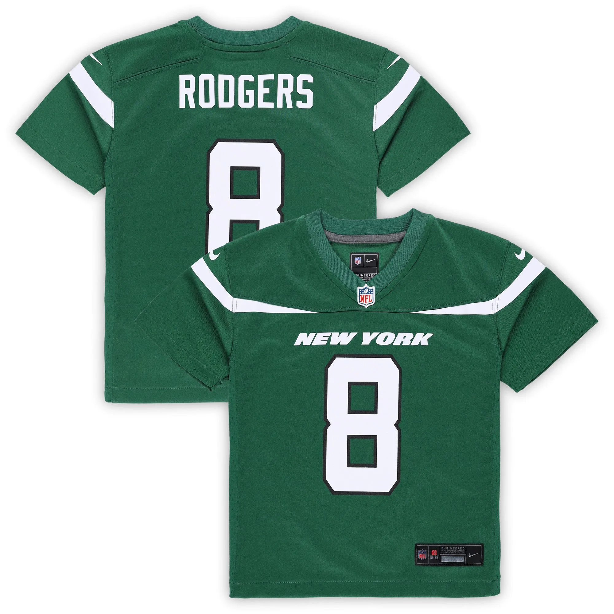 Aaron Rodgers New York Jets  Preschool Game Jersey - Gotham Green