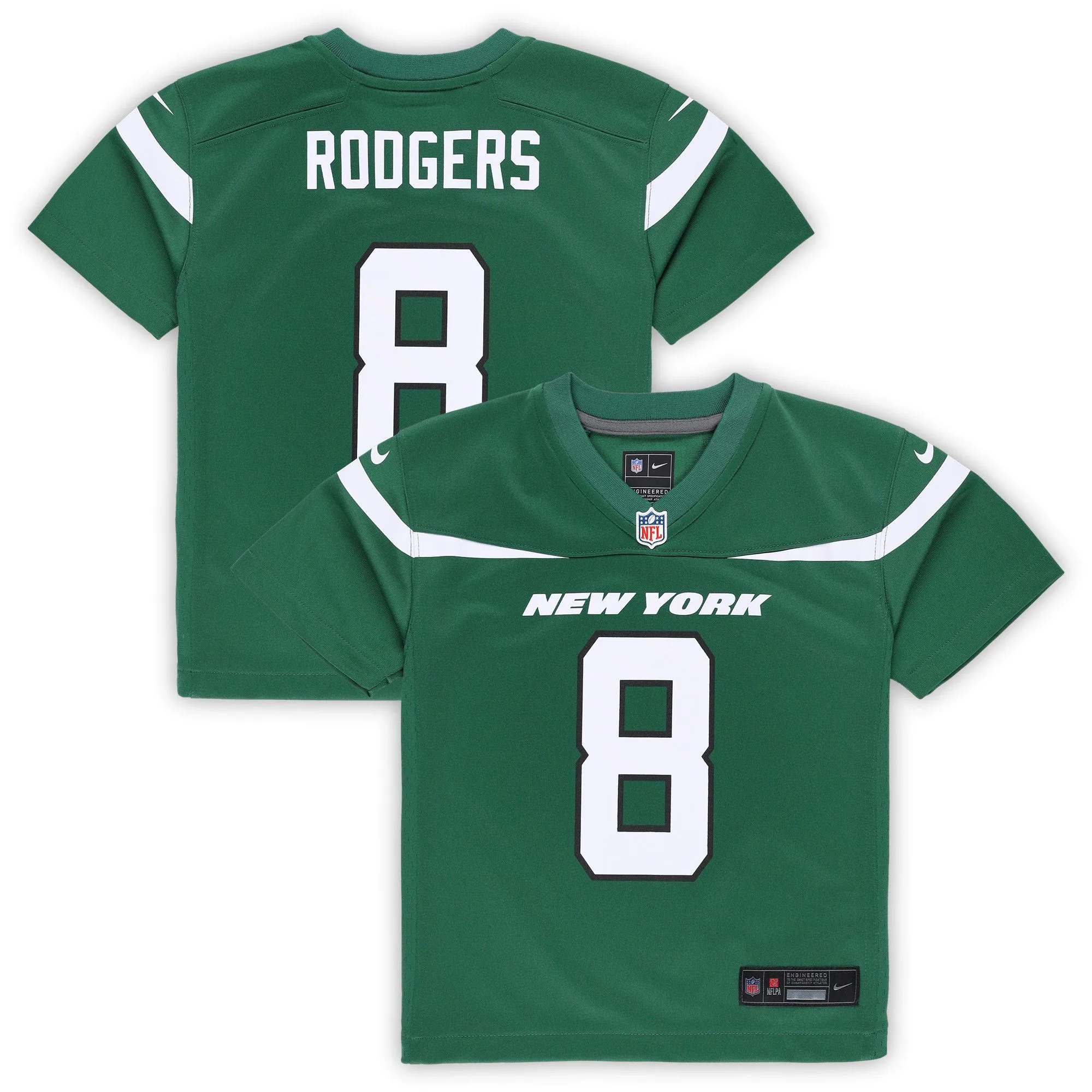 Aaron Rodgers New York Jets  Toddler Game Jersey - Gotham Green