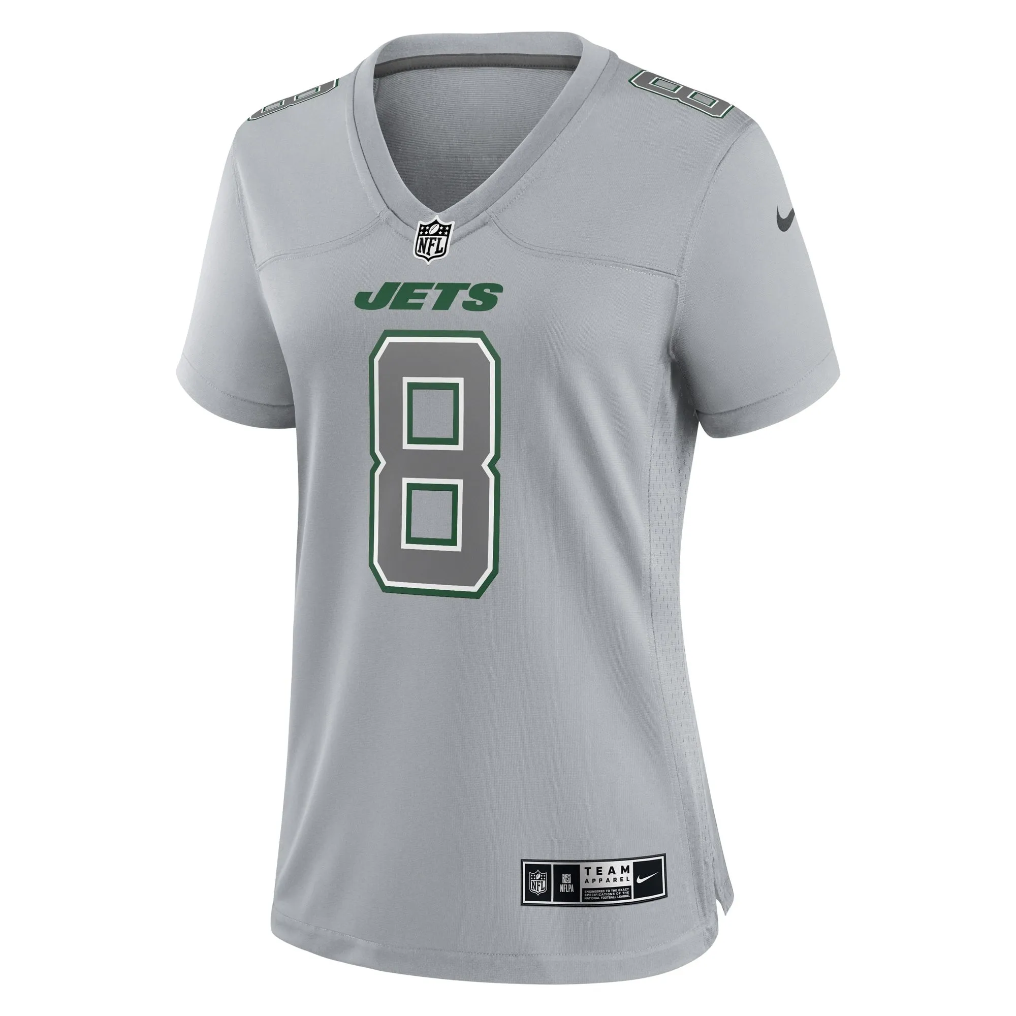 Aaron Rodgers New York Jets  Women's Atmosphere Fashion Game Jersey - Heather Gray