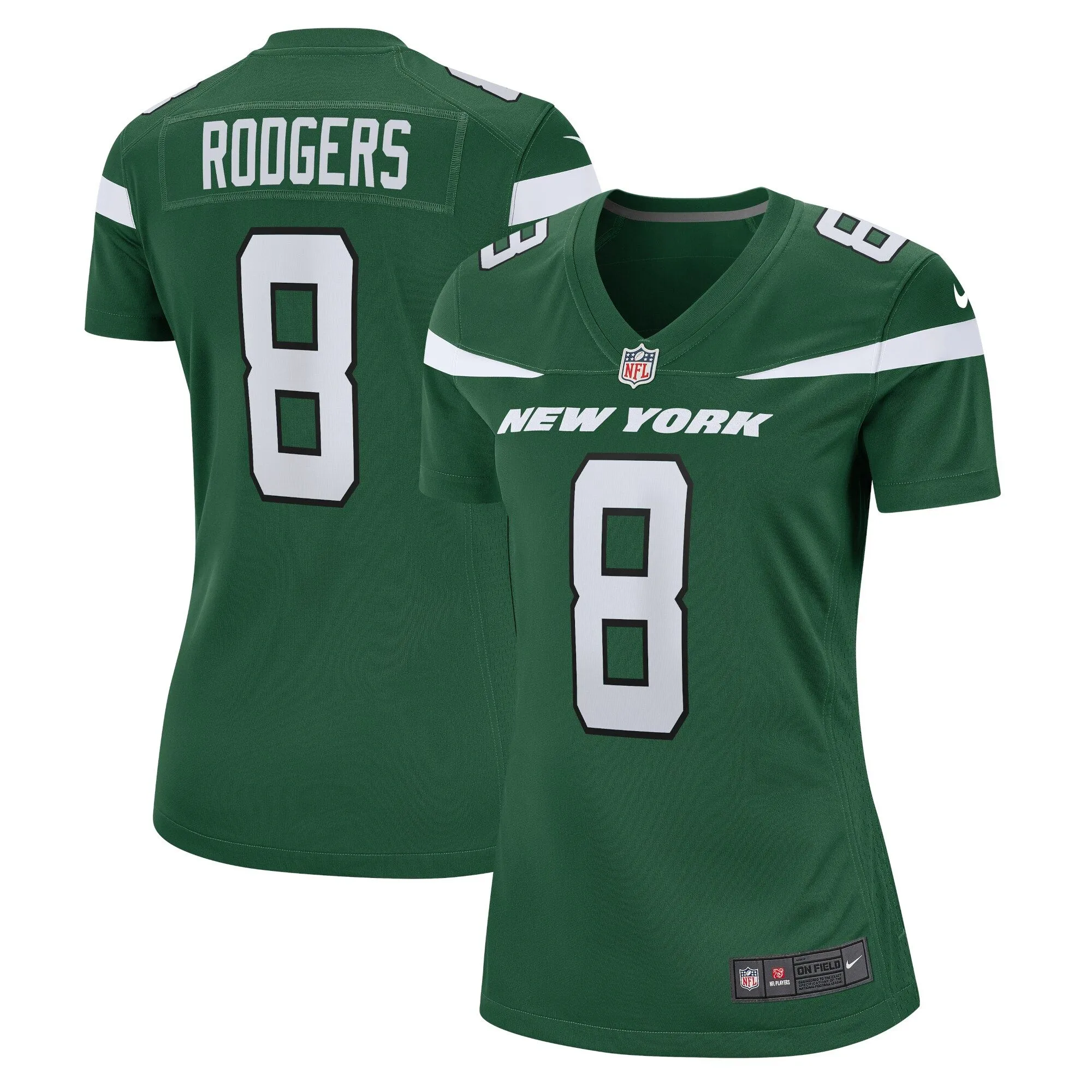 Aaron Rodgers New York Jets  Women's Player Jersey - Green