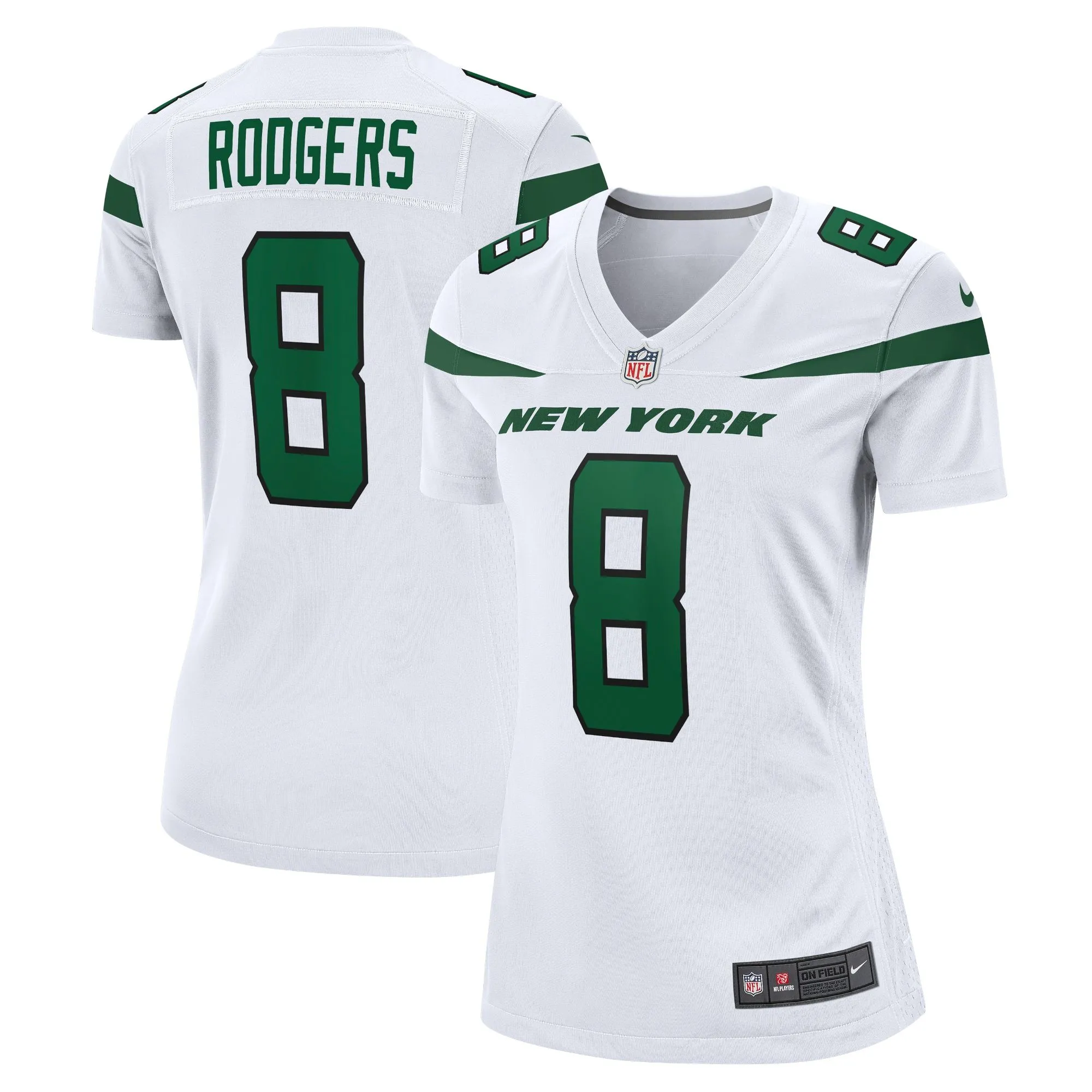 Aaron Rodgers New York Jets  Women's Player Jersey - White