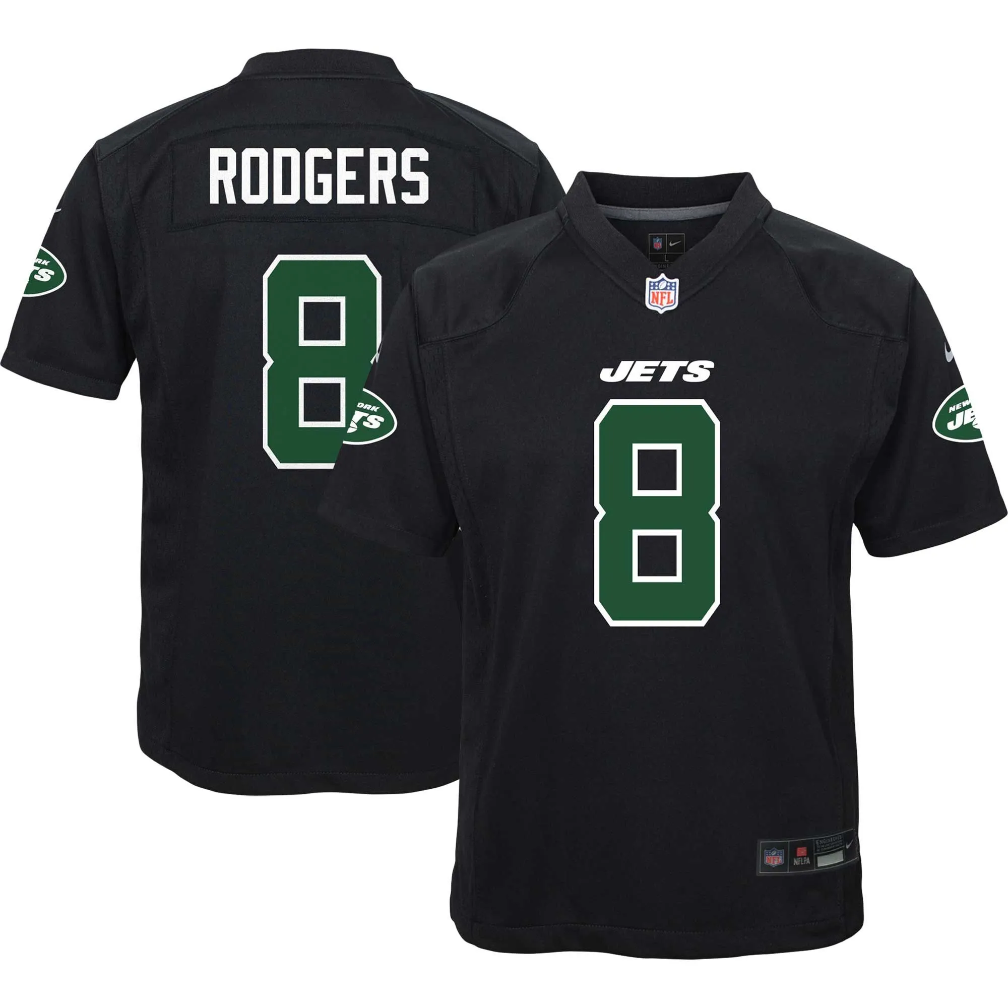 Aaron Rodgers New York Jets  Youth Game Fashion Jersey - Black