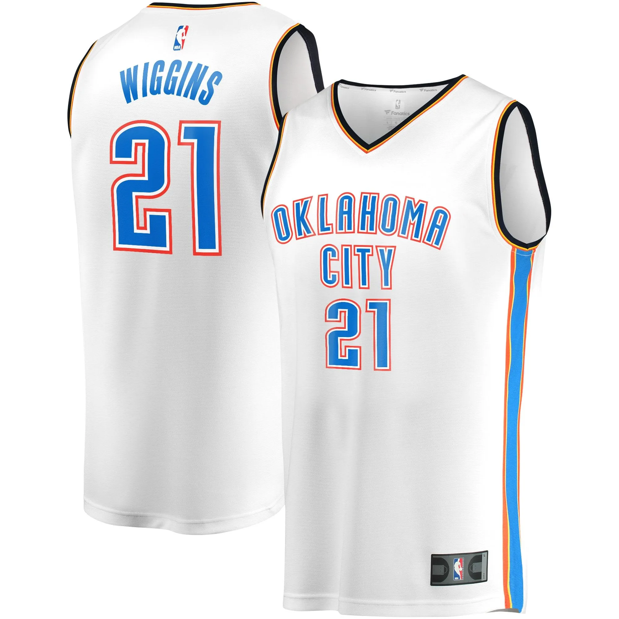 Aaron Wiggins Oklahoma City Thunder Fanatics Branded Youth Fast Break Player Jersey - Association Edition - White