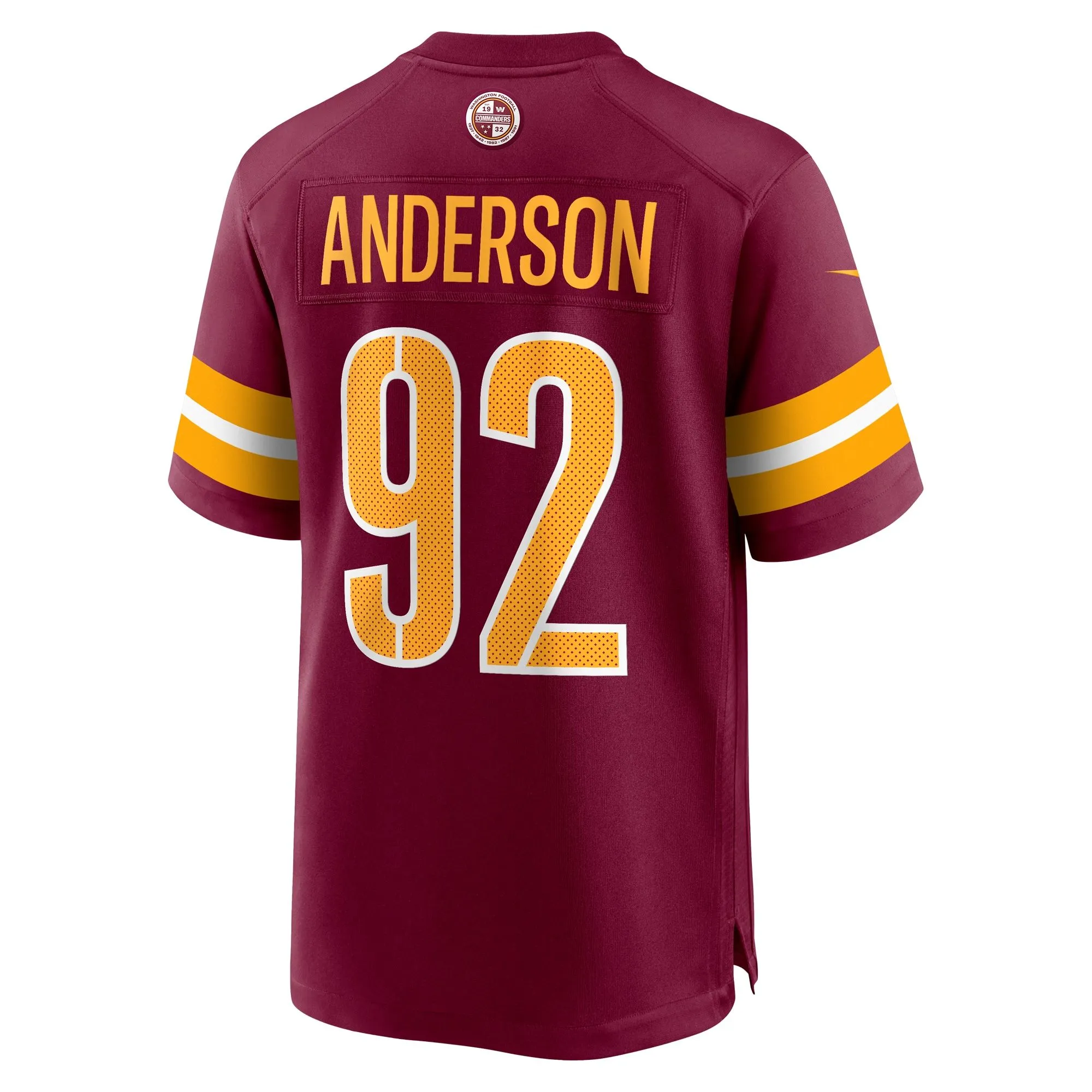 Abdullah Anderson Washington Commanders  Game Player Jersey - Burgundy