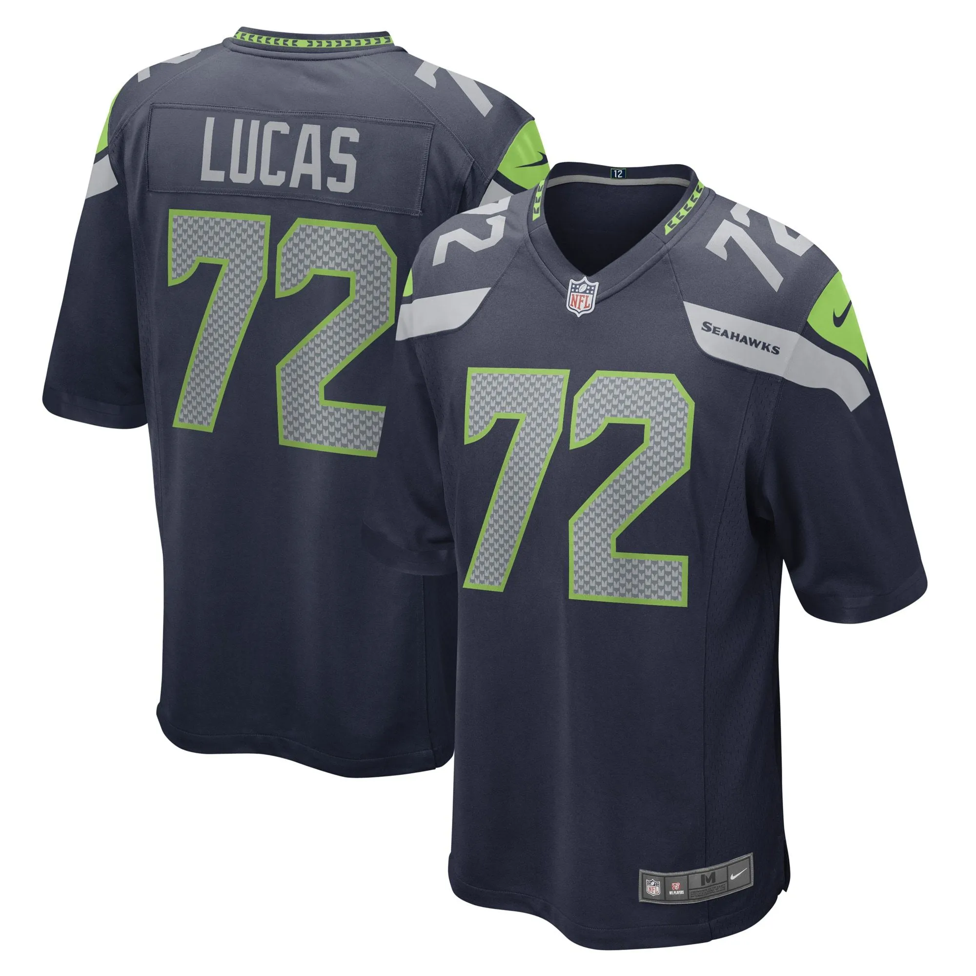 Abraham Lucas Seattle Seahawks  Game Player Jersey - College Navy