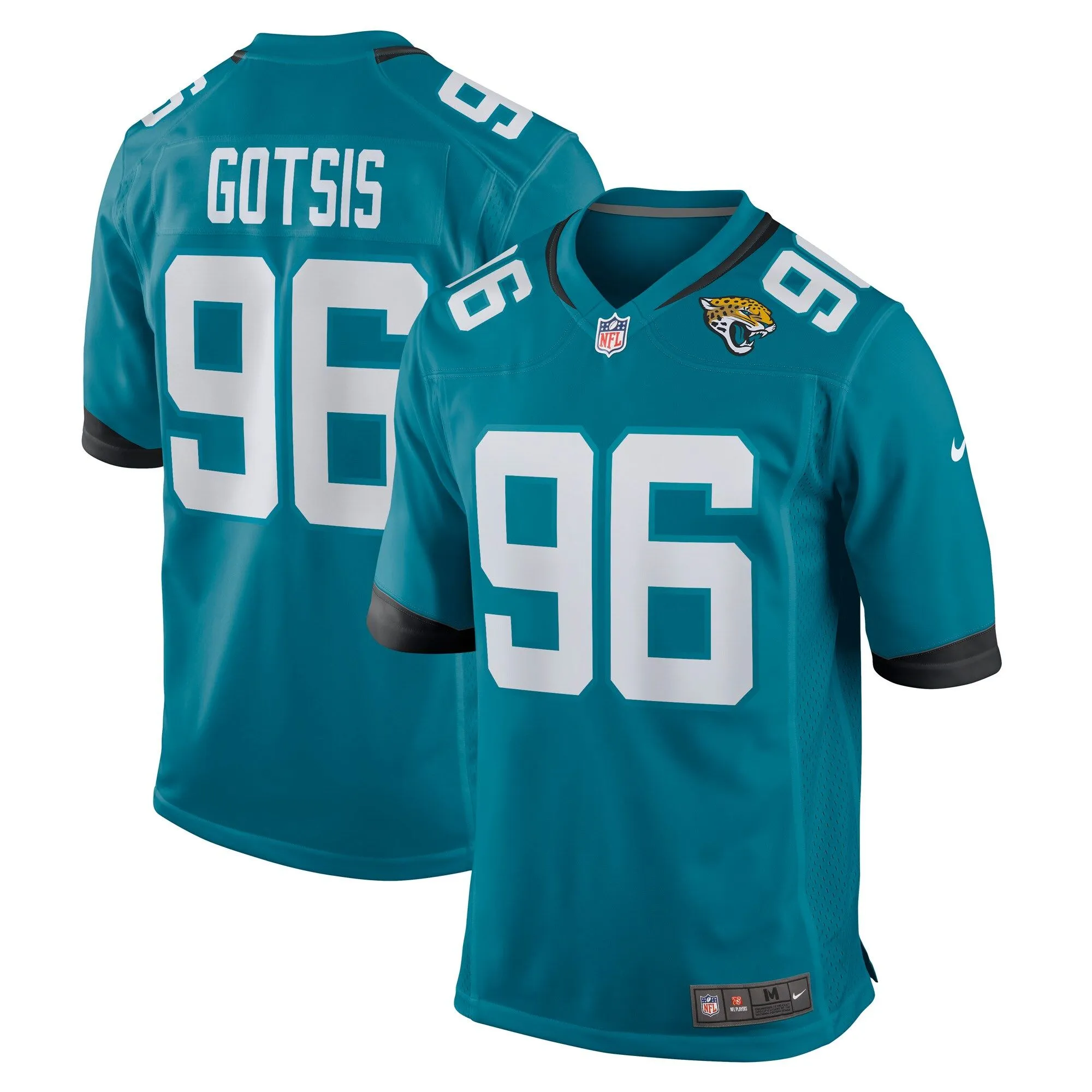 Adam Gotsis Jacksonville Jaguars  Game Jersey - Teal