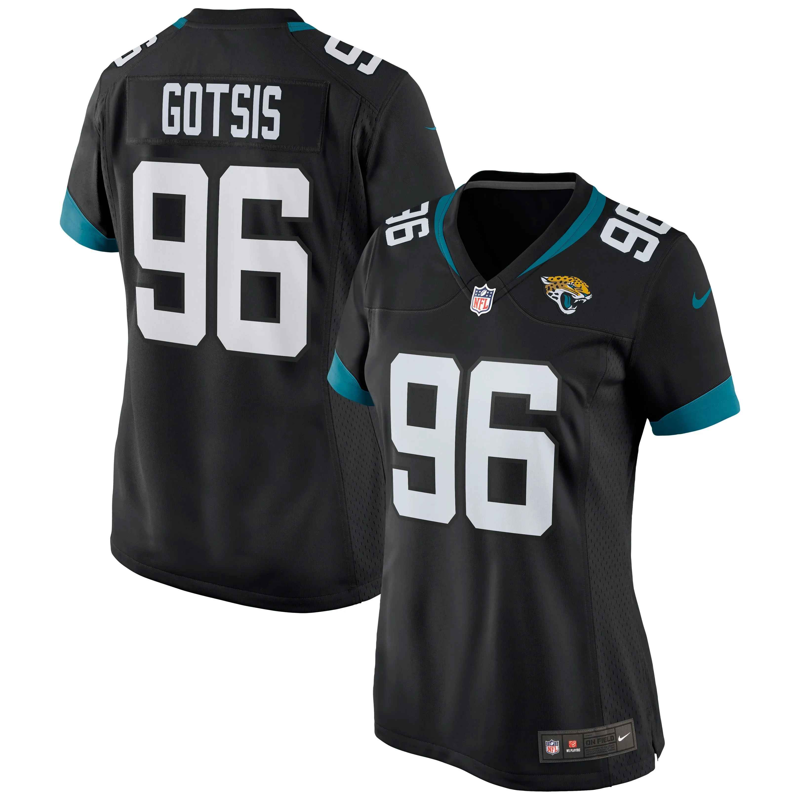 Adam Gotsis Jacksonville Jaguars  Women's Game Jersey - Black