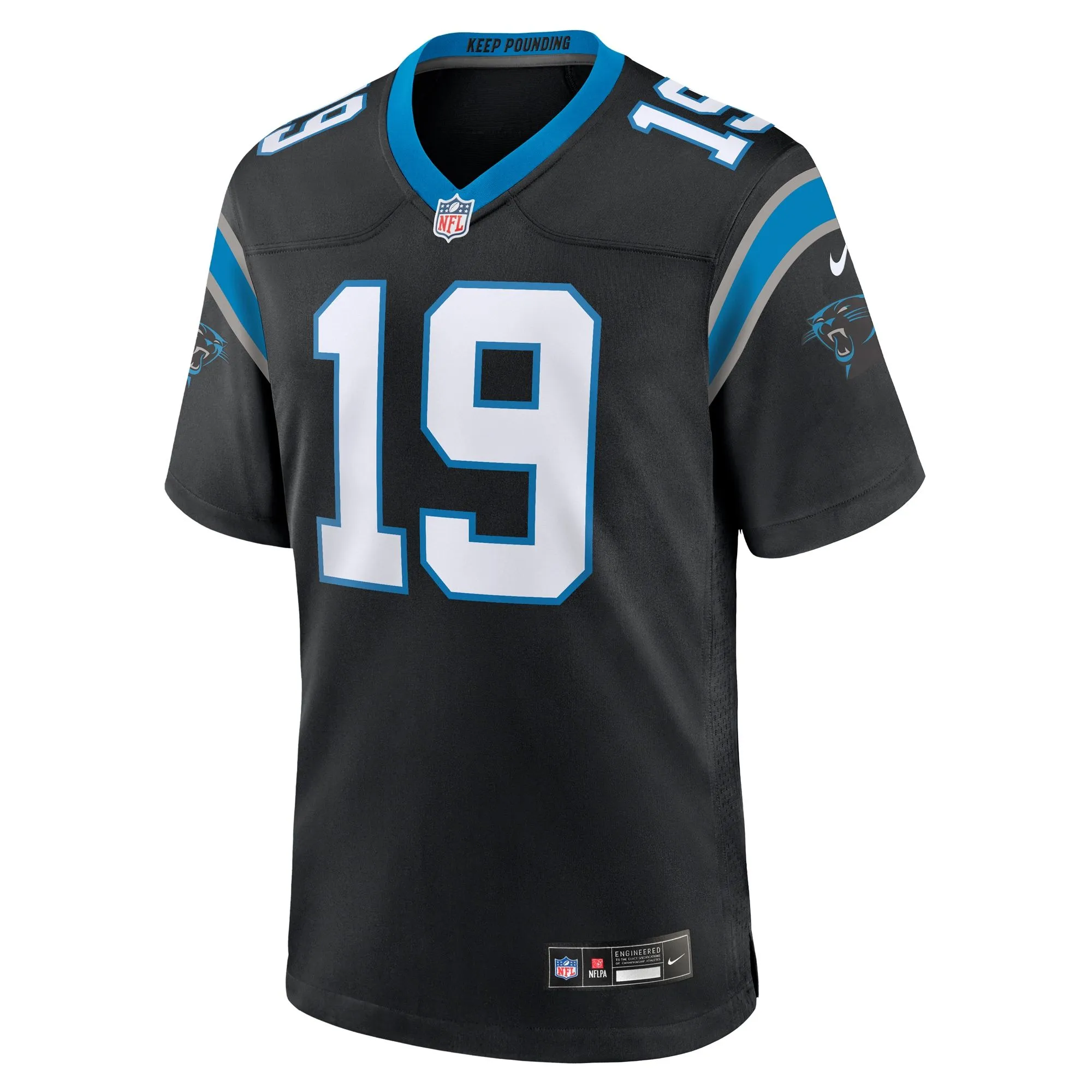 Adam Thielen Carolina Panthers  Game Player Jersey - Black