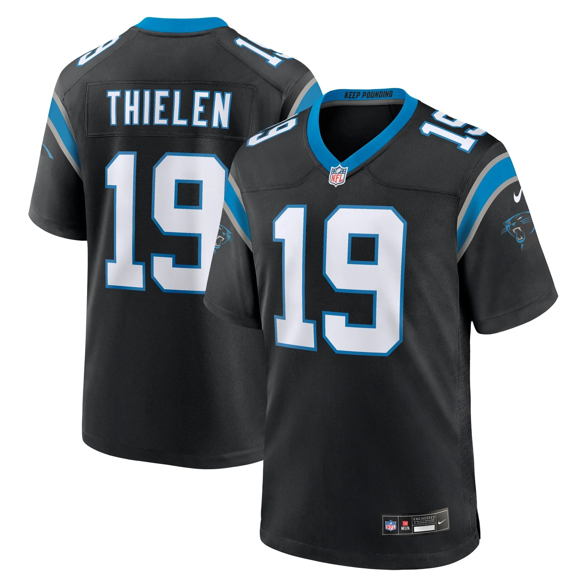 Adam Thielen Carolina Panthers  Team Game Jersey - Black