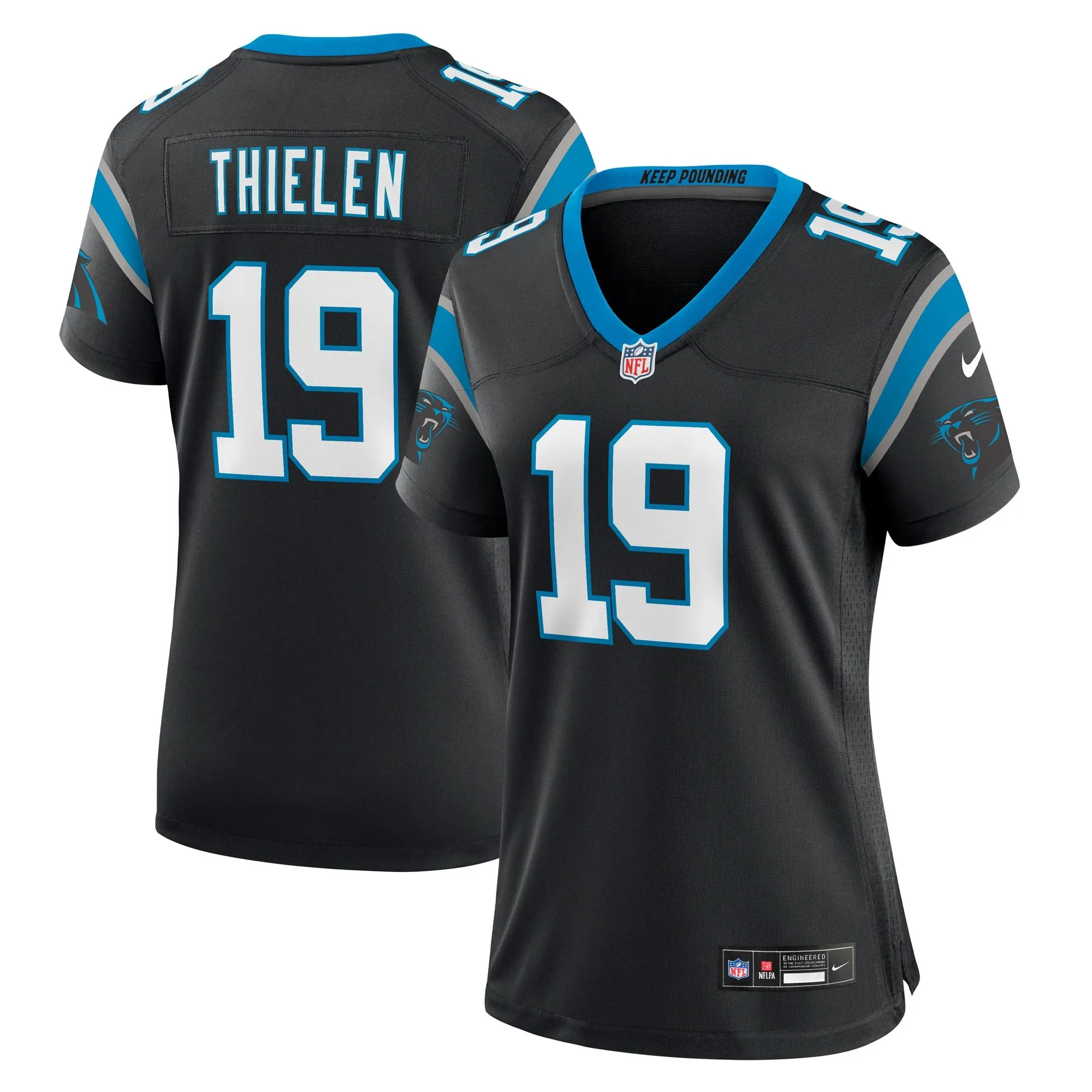 Adam Thielen Carolina Panthers  Women's Game Player Jersey - Black