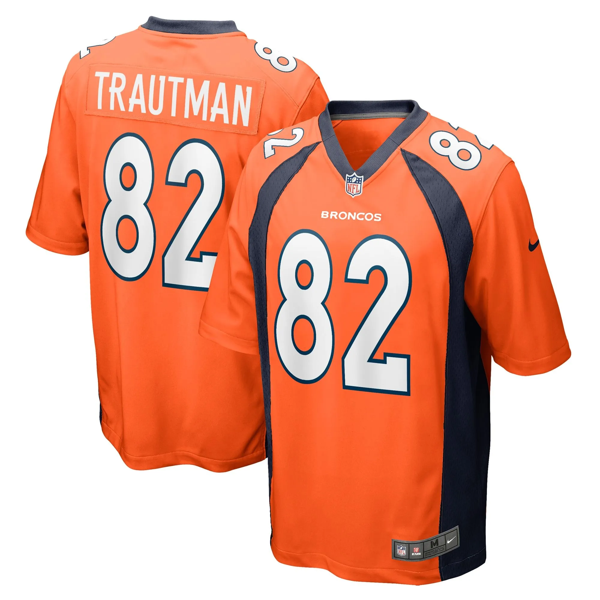 Adam Trautman Denver Broncos  Team Game Jersey - Orange