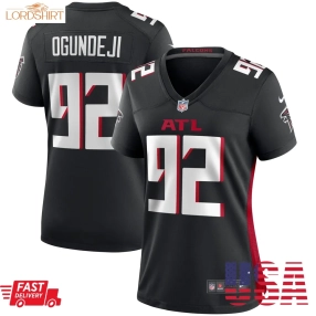 Adetokunbo Ogundeji Atlanta Falcons  Women's Game Jersey   Black