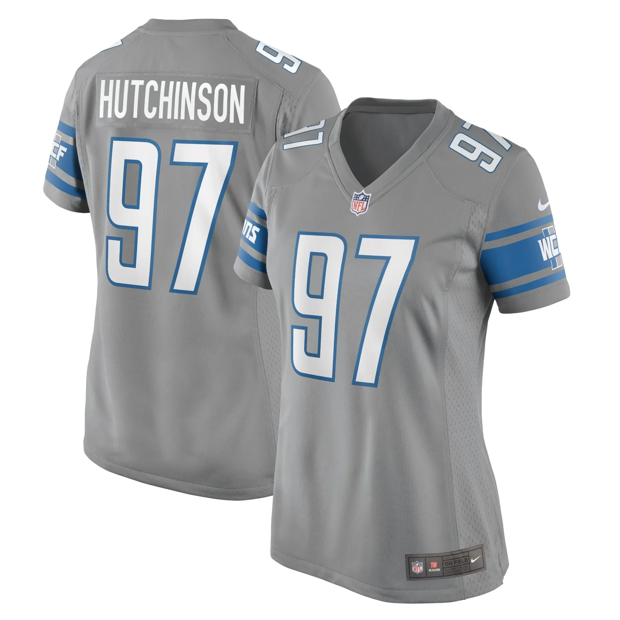 Aidan Hutchinson Detroit Lions  Women's Game Jersey - Silver