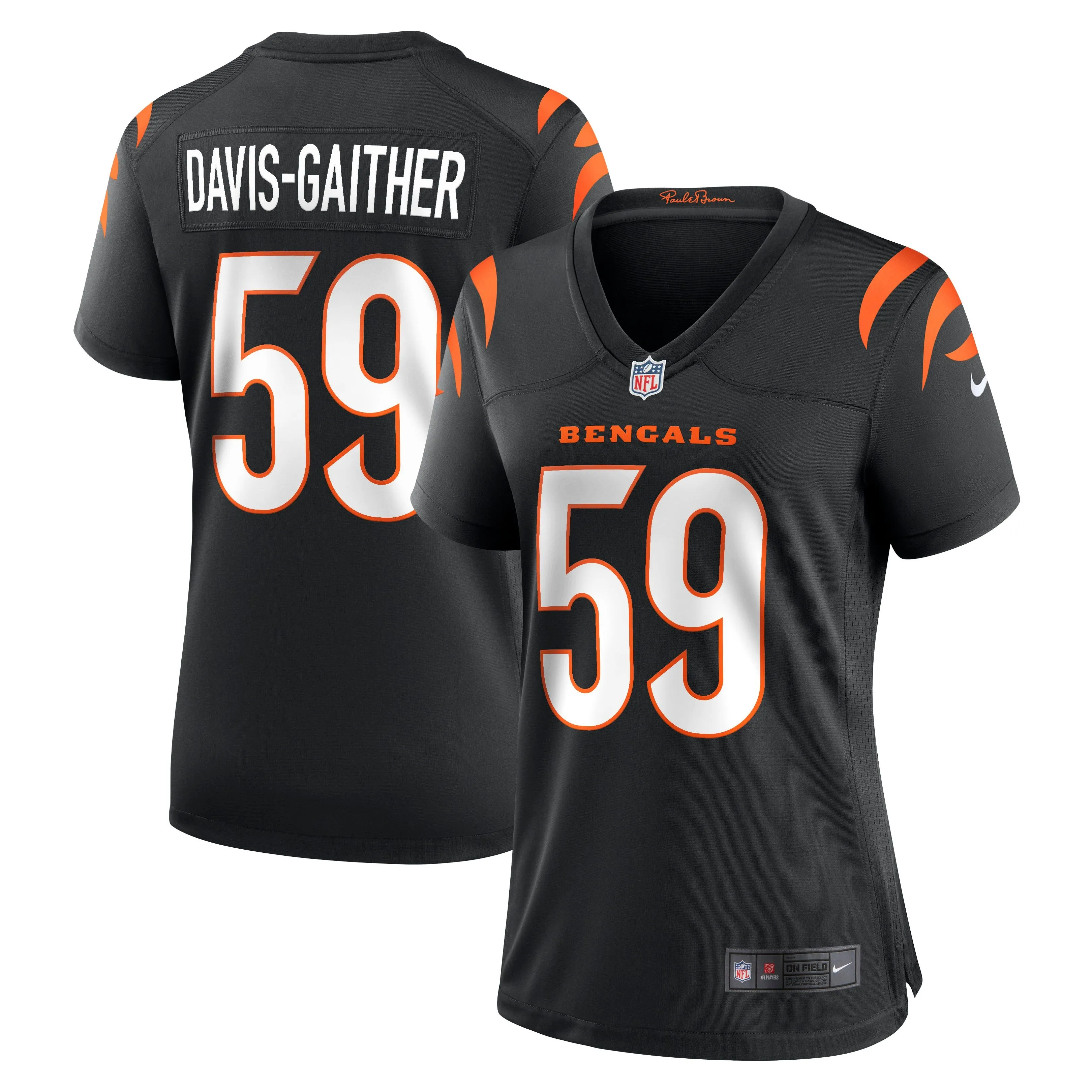 Akeem Davis-Gaither Cincinnati Bengals  Women's Game Player Jersey - Black