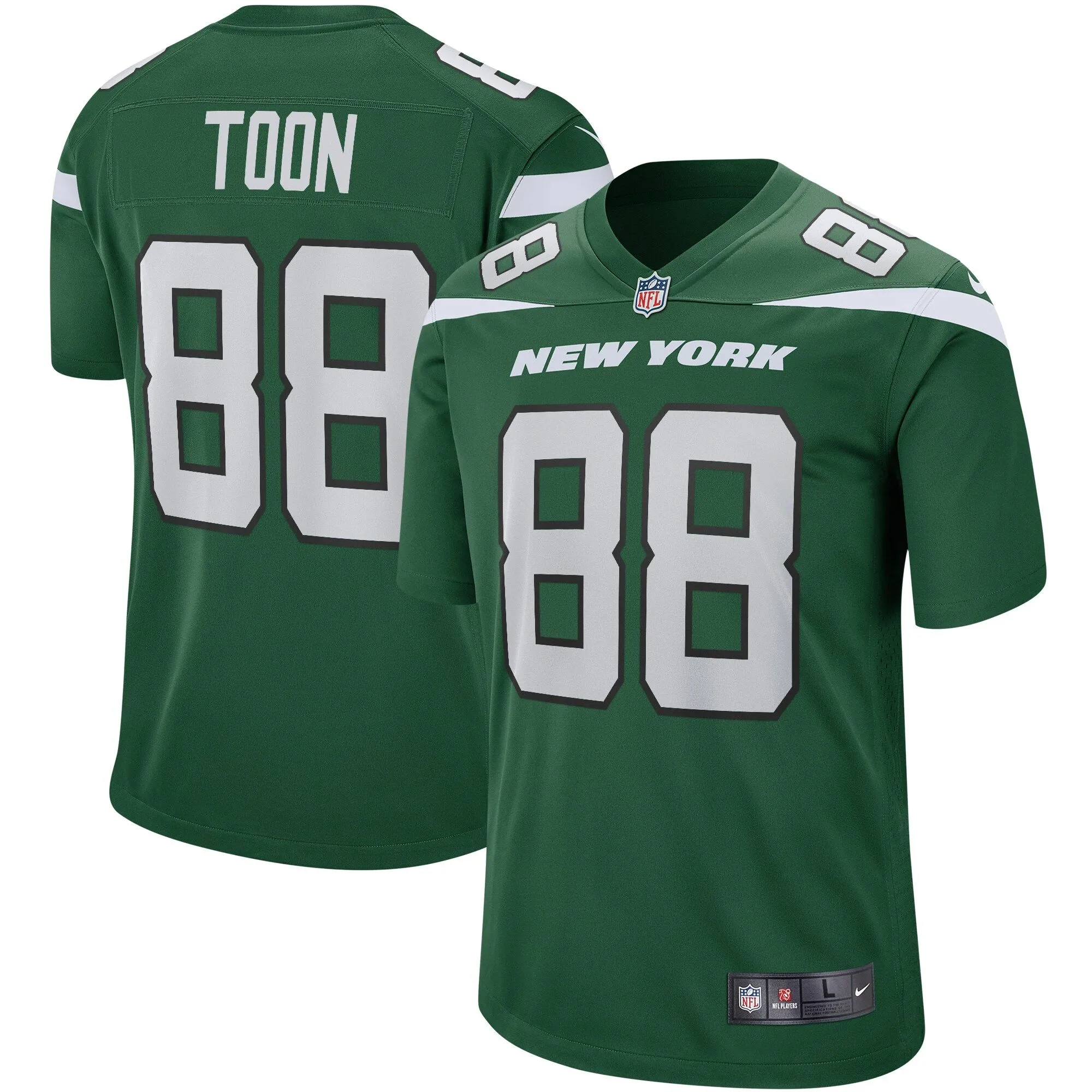 Al Toon New York Jets  Game Retired Player Jersey - Gotham Green