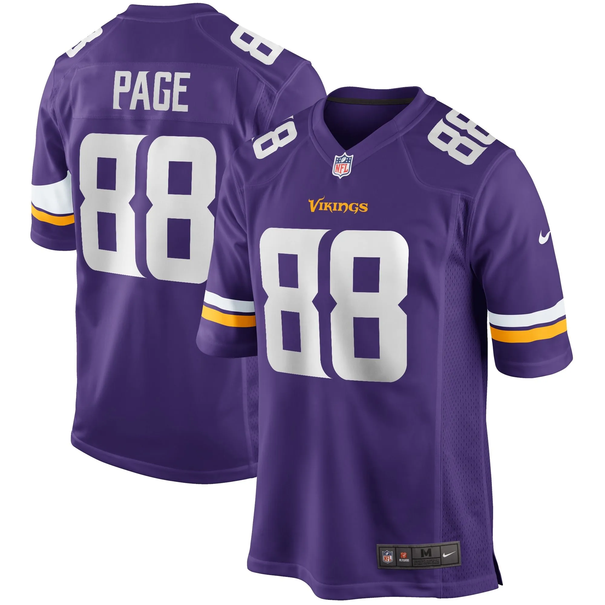 Alan Page Minnesota Vikings  Game Retired Player Jersey - Purple