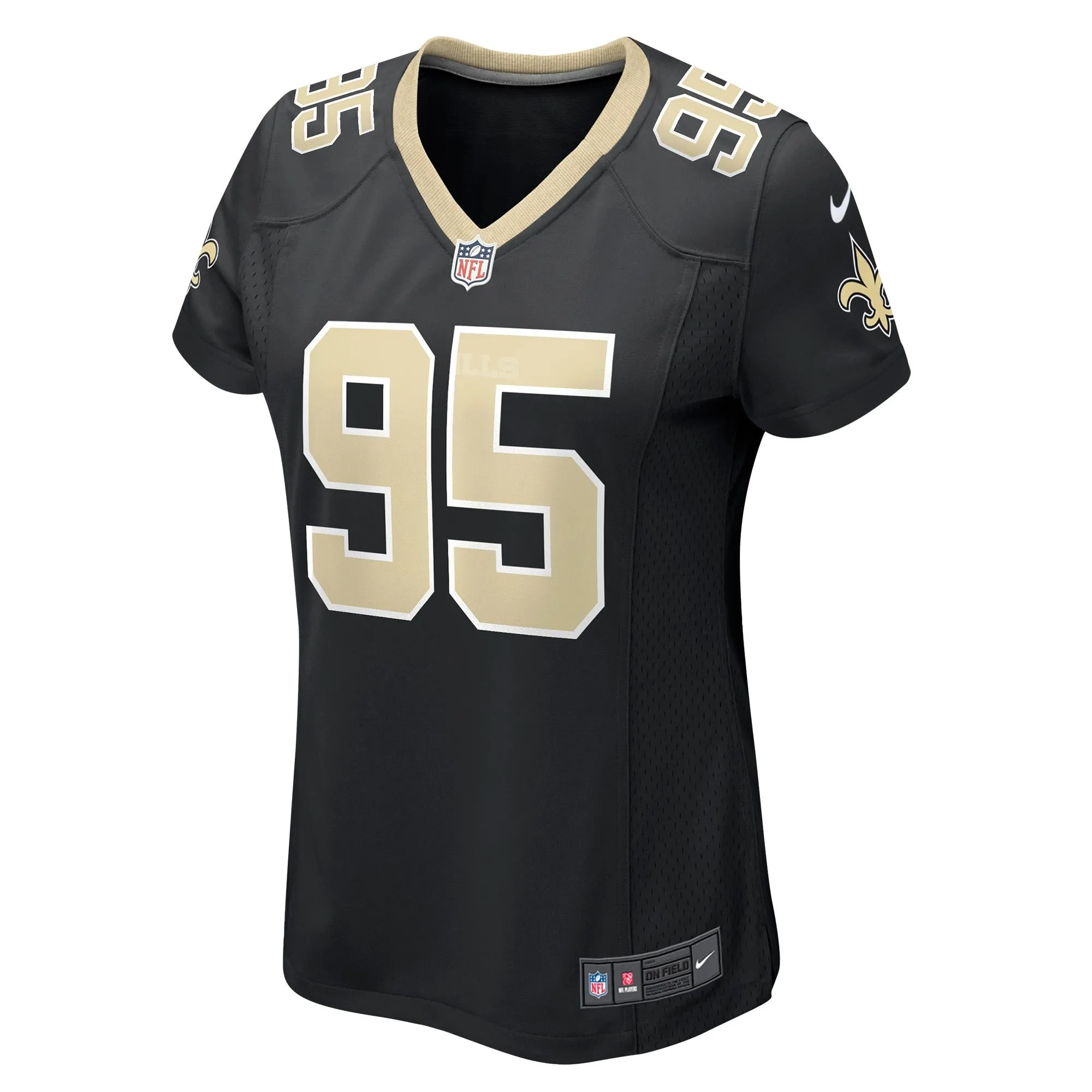 Albert Huggins New Orleans Saints  Women's Player Game Jersey - Black