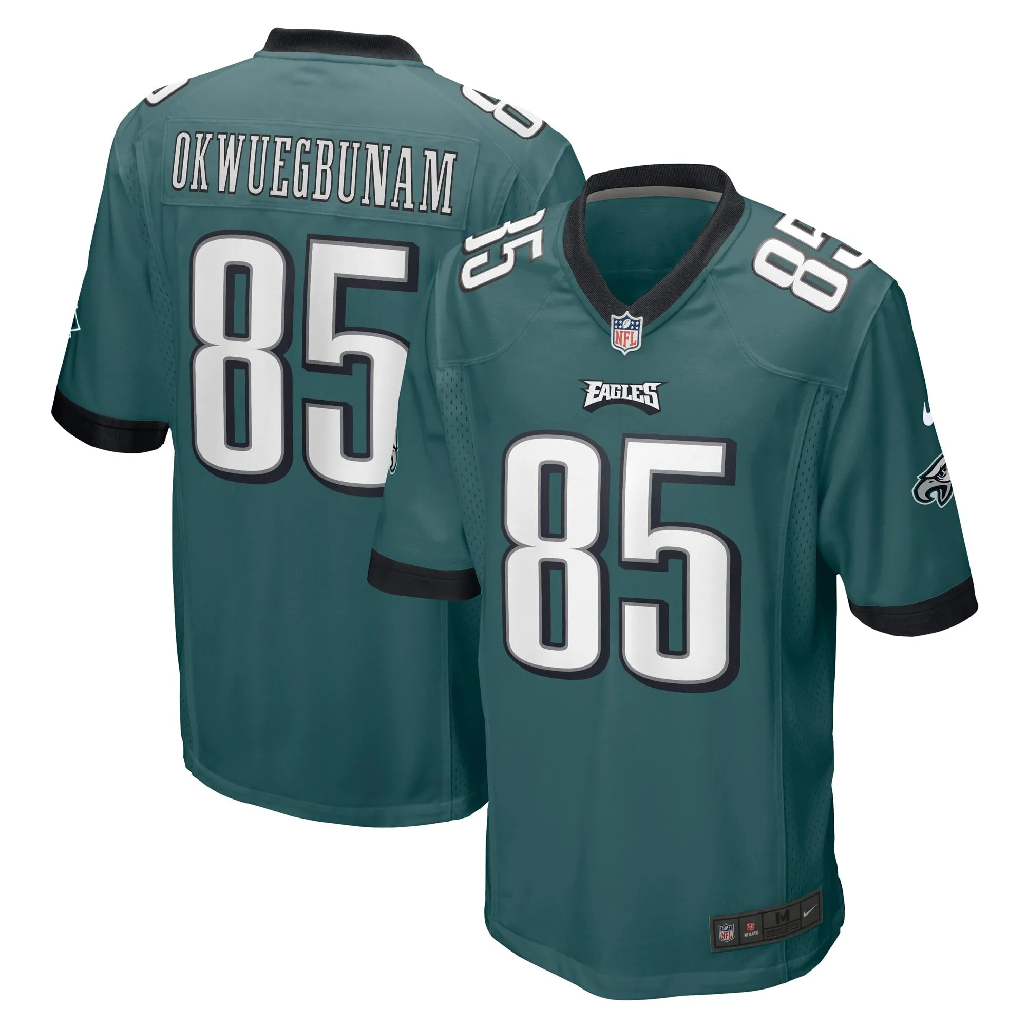 Albert Okwuegbunam Philadelphia Eagles  Team Game Jersey - Midnight Green