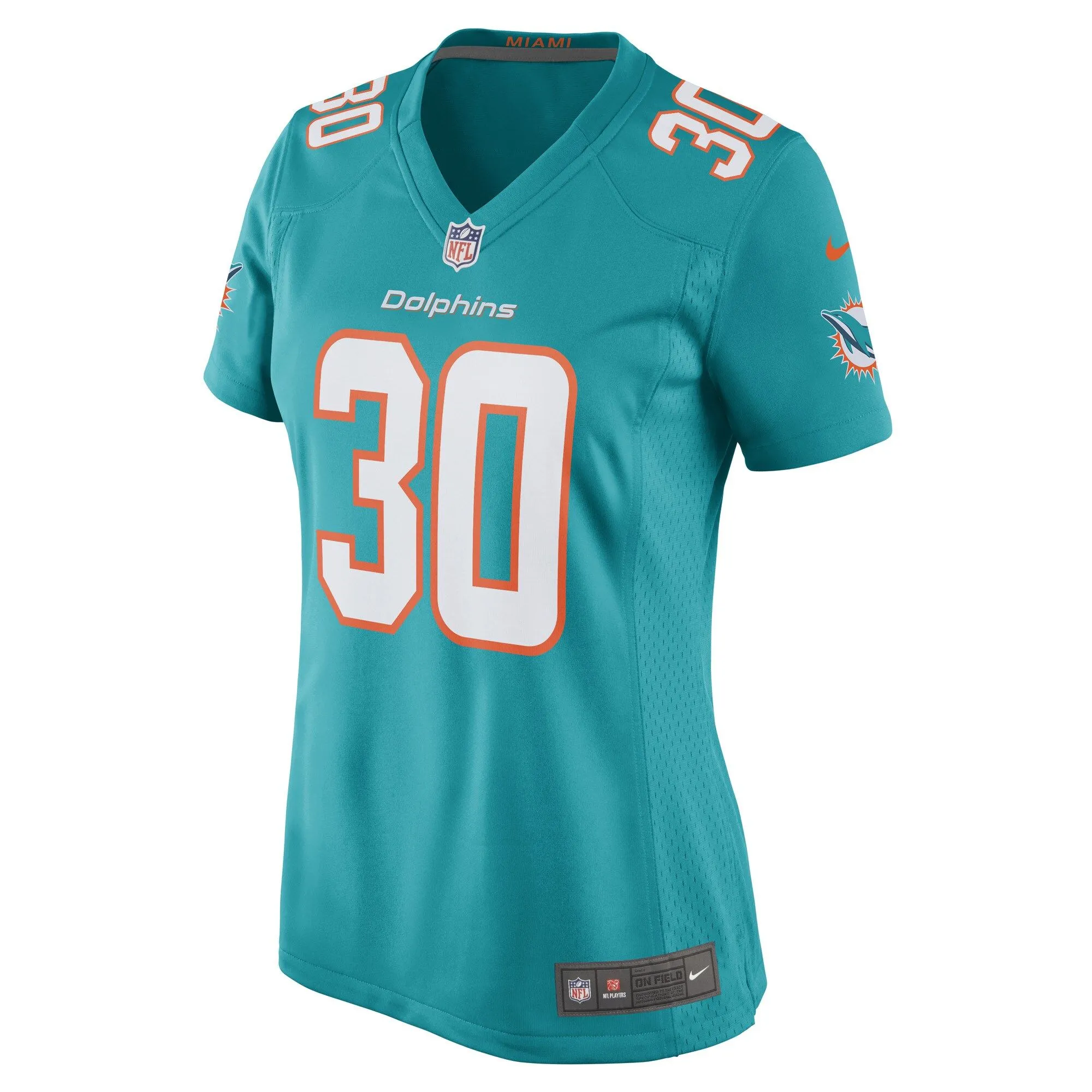 Alec Ingold Miami Dolphins  Women's Game Player Jersey - Aqua