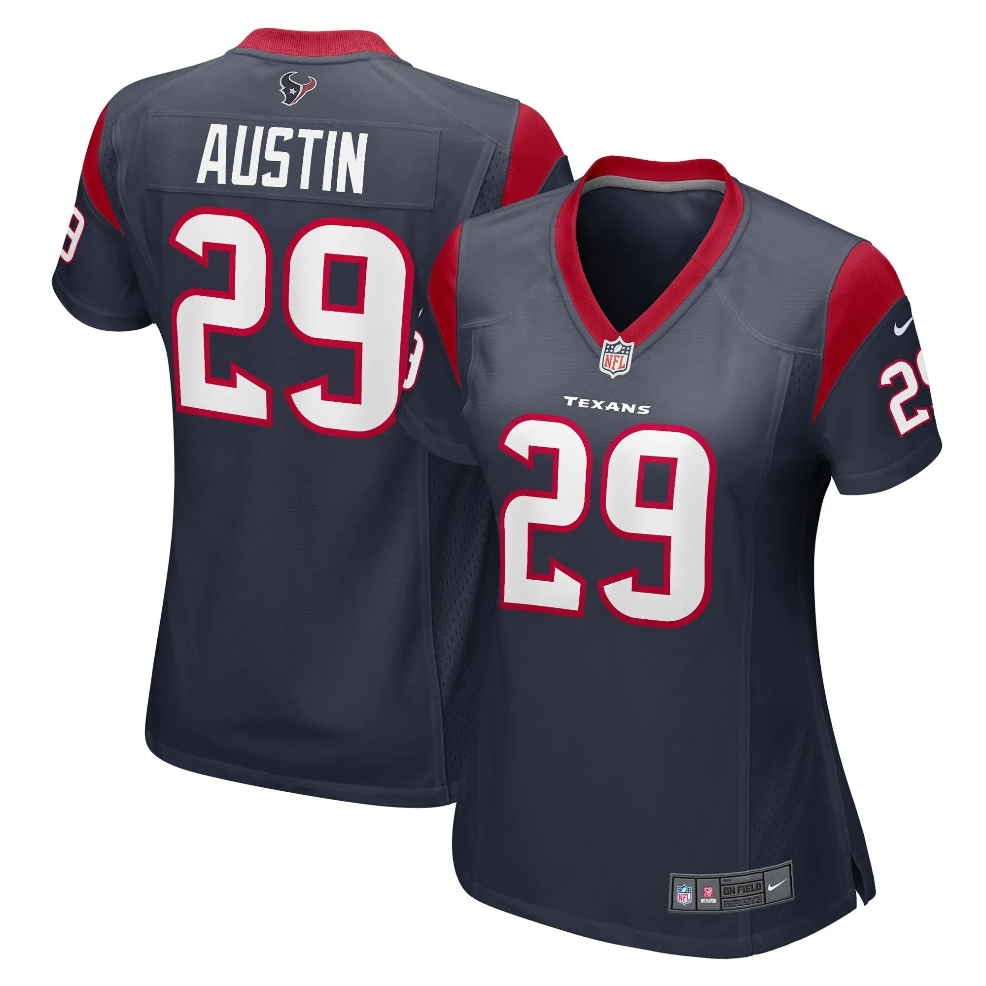 Alex Austin Houston Texans  Women's Team Game Jersey -  Navy