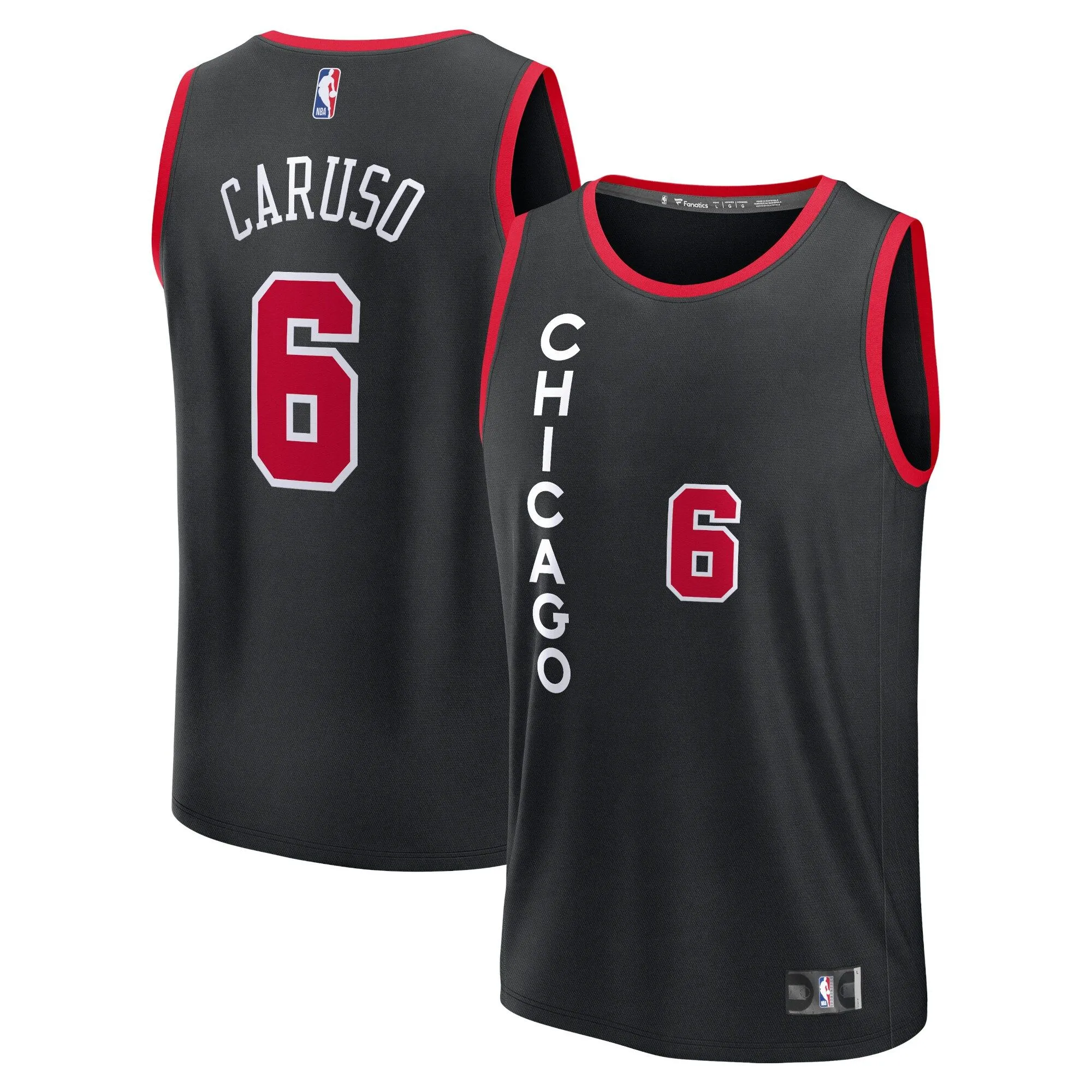 Alex Caruso Chicago Bulls Fanatics Branded Fast Break Jersey - Black - City Edition