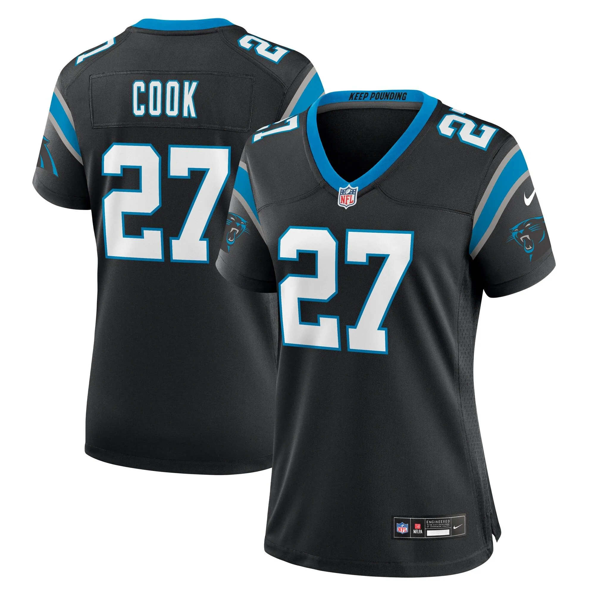 Alex Cook Carolina Panthers  Women's  Game Jersey -  Black