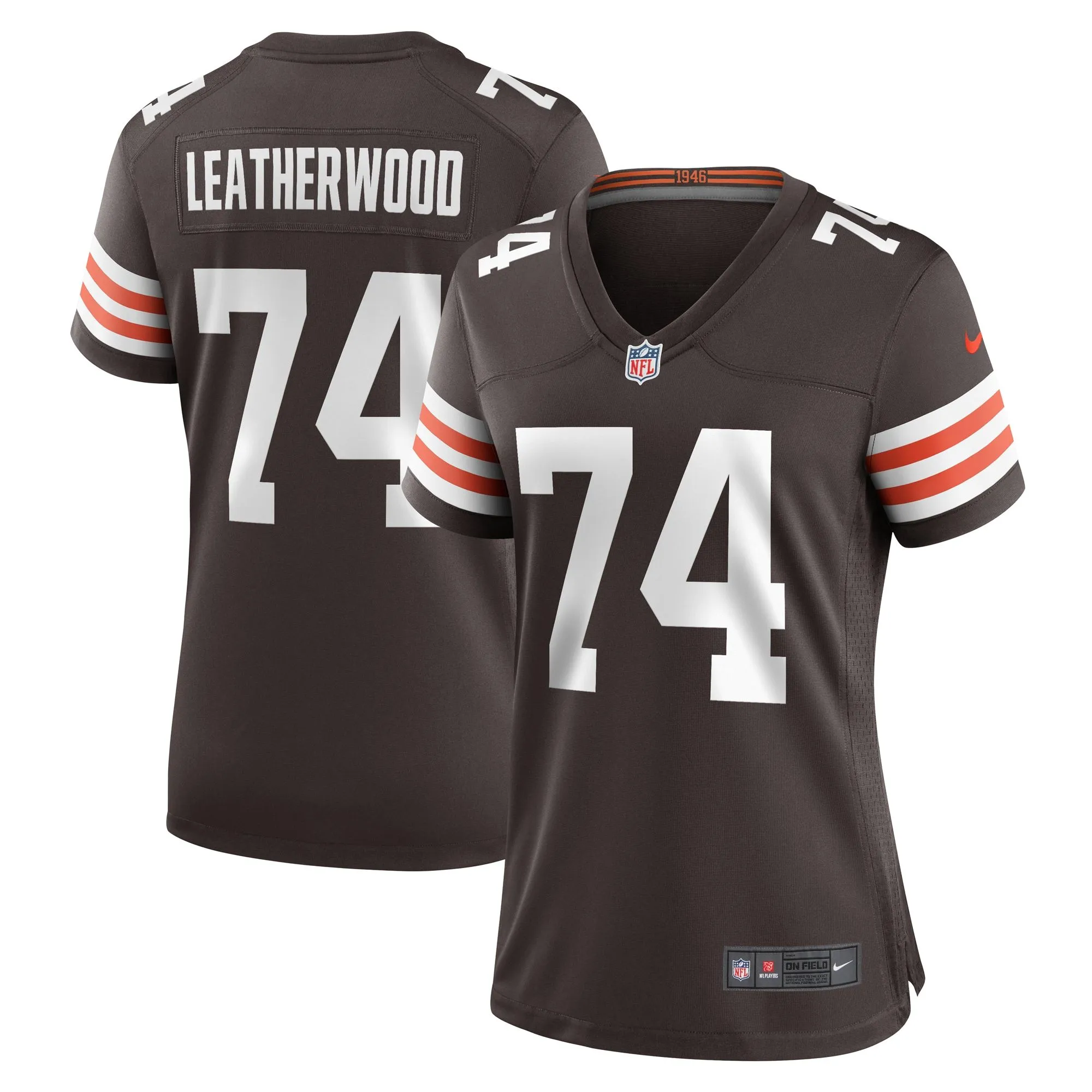 Alex Leatherwood Cleveland Browns  Women's Team Game Jersey -  Brown