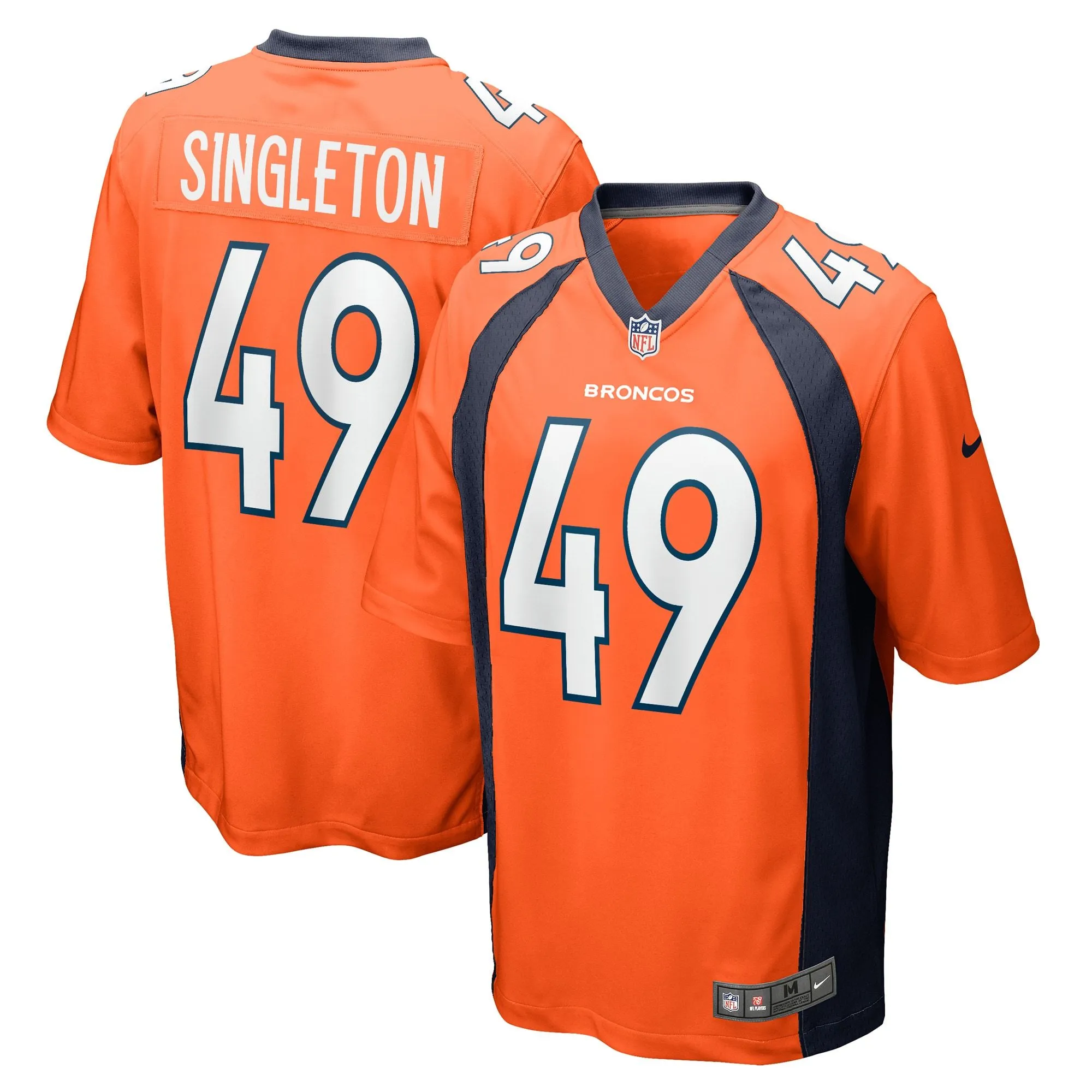 Alex Singleton Denver Broncos  Game Player Jersey - Orange