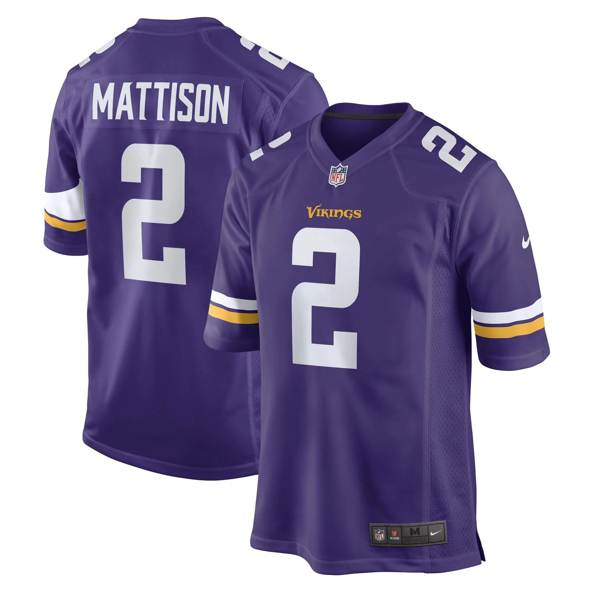 Alexander Mattison Minnesota Vikings  Game Player Jersey - Purple