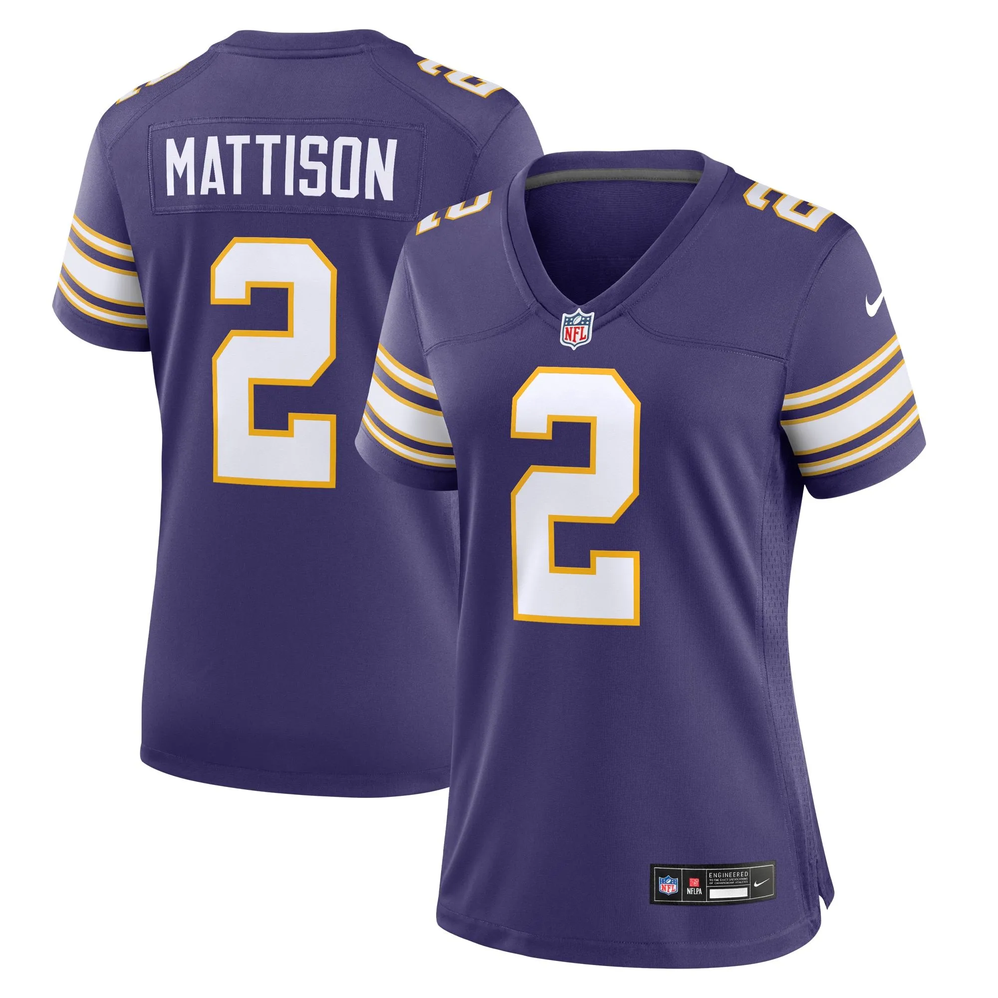 Alexander Mattison Minnesota Vikings  Women's Classic Player Game Jersey - Purple