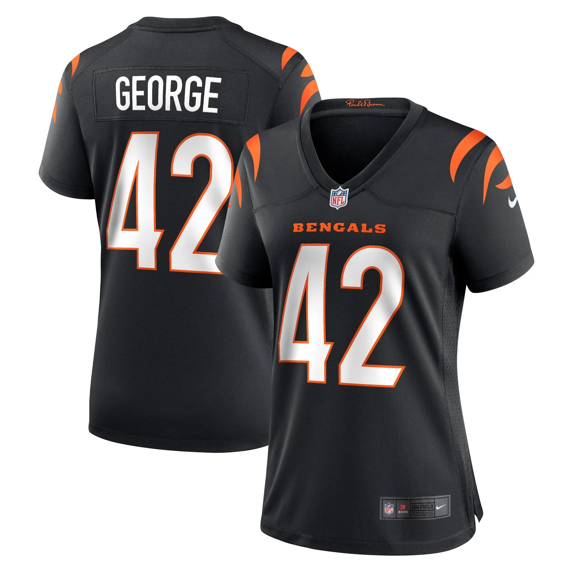 Allan George Cincinnati Bengals  Women's Game Player Jersey - Black