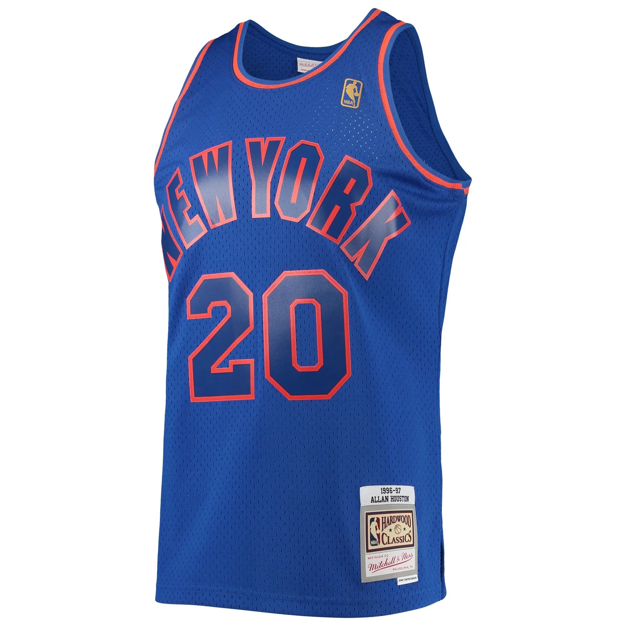 Allan Houston New York Knicks Mitchell & Ness 1996/97 Throwback Dark Swingman Jersey - Blue