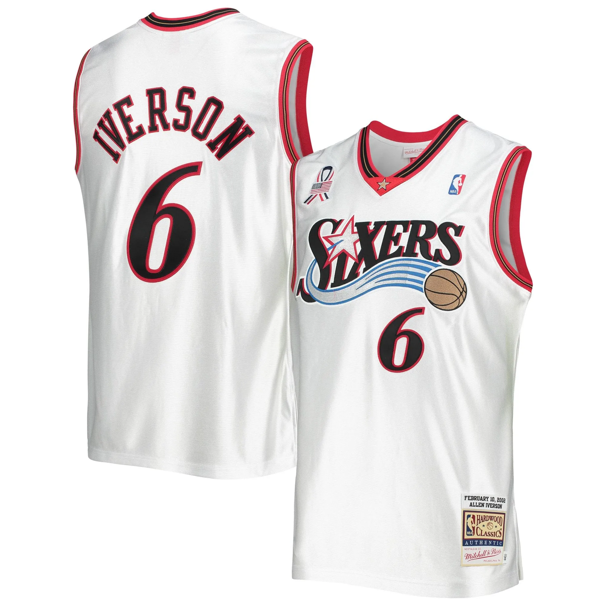 Allen Iverson Eastern Conference Mitchell & Ness Hardwood Classics 2002 NBA All-Star Game  Jersey - White