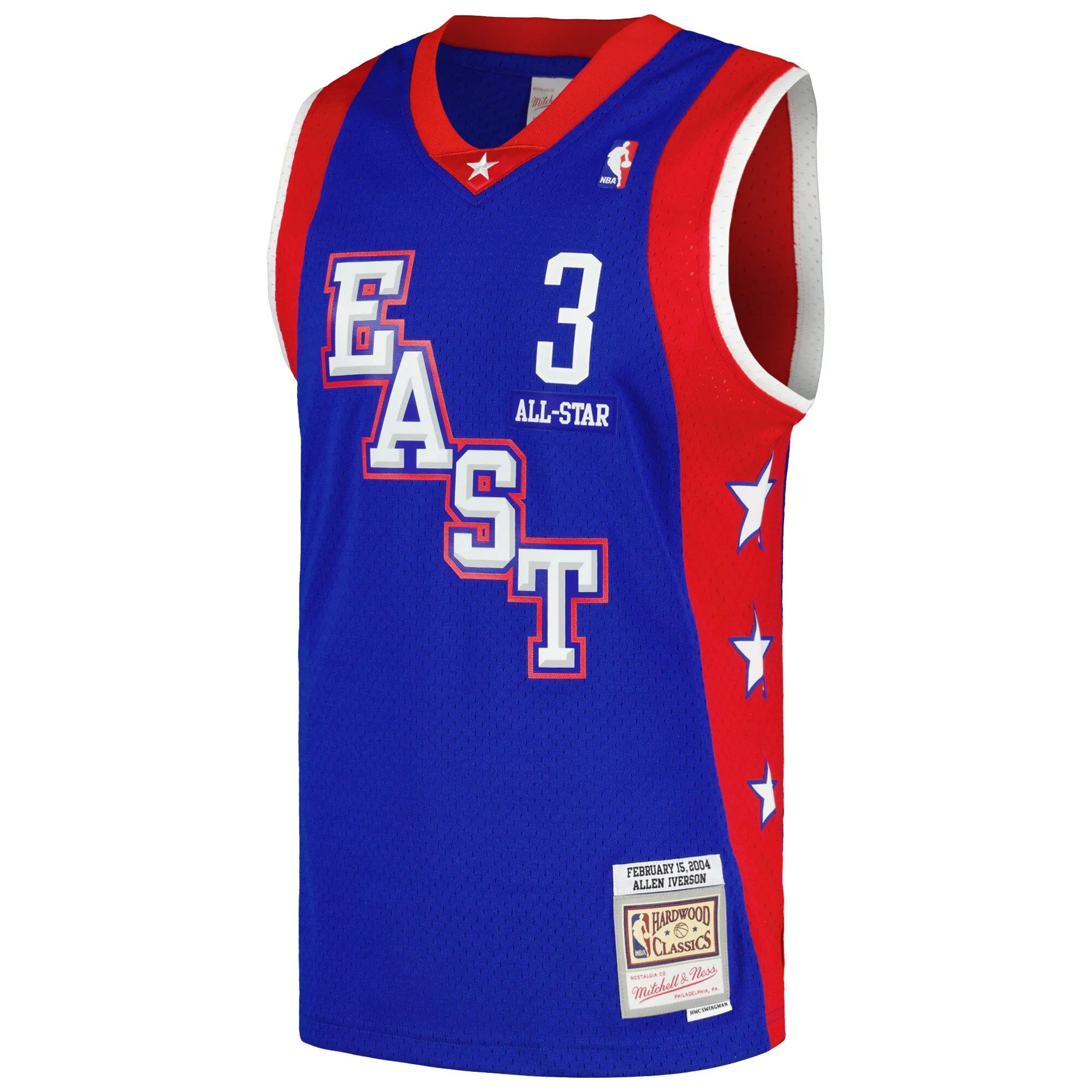 Allen Iverson Eastern Conference Mitchell & Ness  Hardwood Classics 2004 NBA All-Star Game Swingman Throwback Jersey - Royal