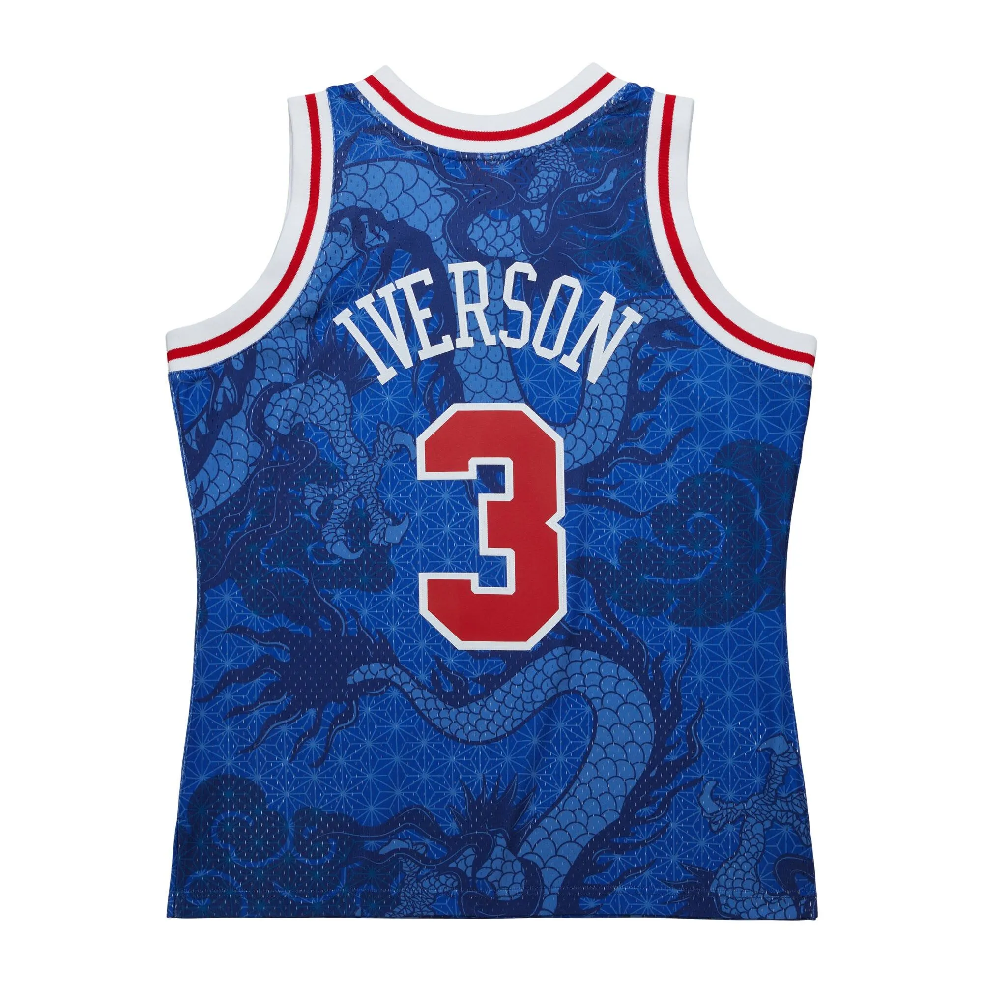 Allen Iverson Philadelphia 76ers Mitchell & Ness 1996/97 Hardwood Classics Asian Heritage 6.0 Swingman Throwback Player Jersey - Royal