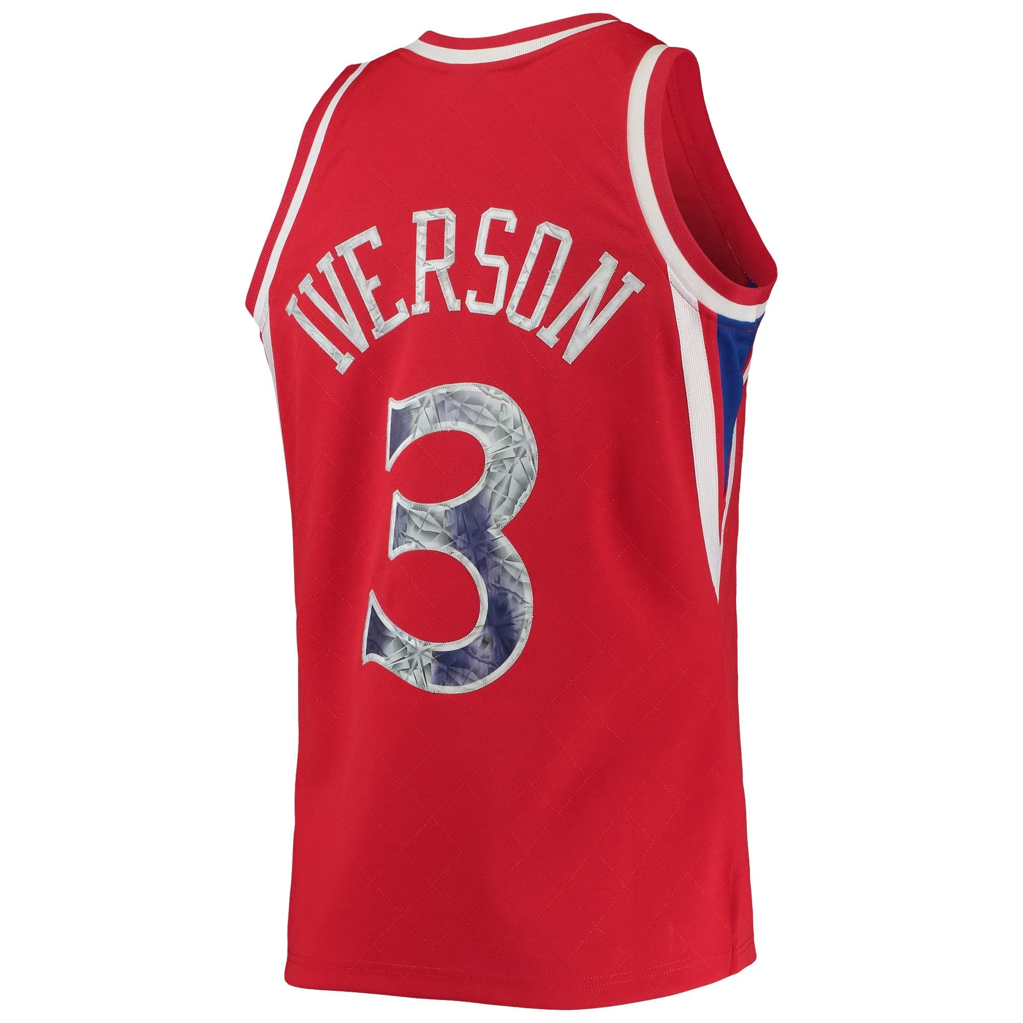 Allen Iverson Philadelphia 76ers Mitchell & Ness 1996/97 Hardwood Classics NBA 75th Anniversary Diamond Swingman Jersey - Red