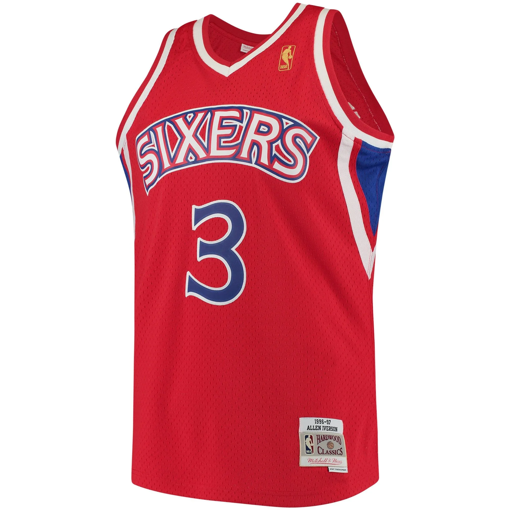 Allen Iverson Philadelphia 76ers Mitchell & Ness 1996/97 Hardwood Classics Swingman Jersey - Red