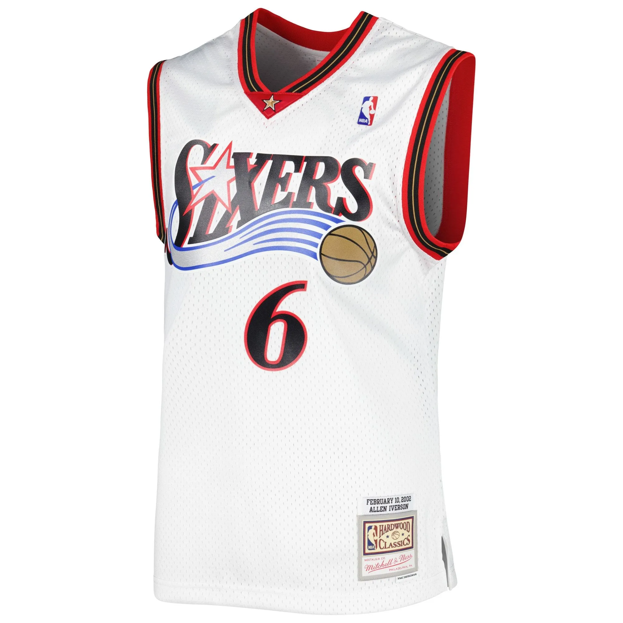 Allen Iverson Philadelphia 76ers Mitchell & Ness 2001/02 Hardwood Classics Swingman Jersey - White