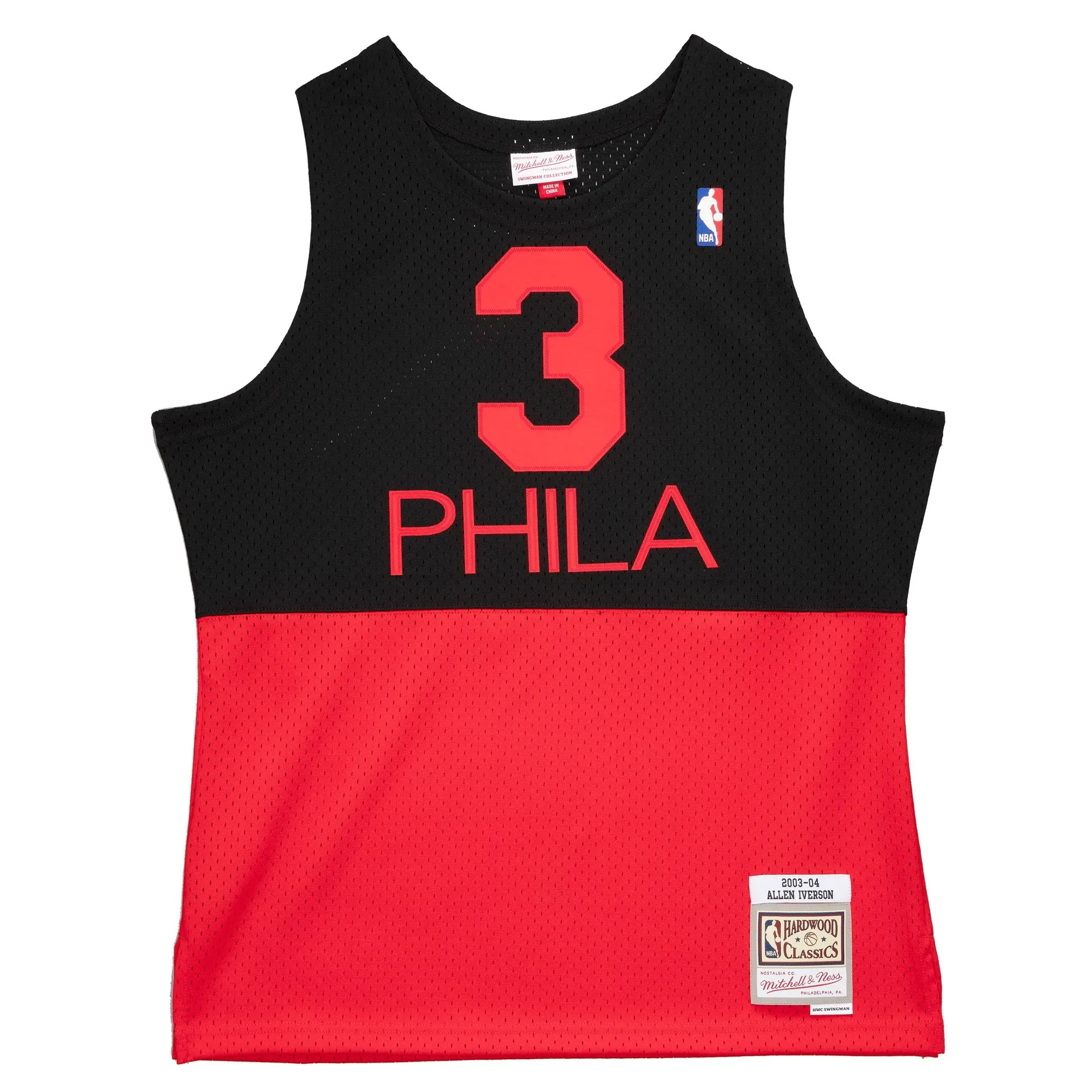 Allen Iverson Philadelphia 76ers Mitchell & Ness 2003/04 Hardwood Classics Reload 2.0 Swingman Jersey - Black