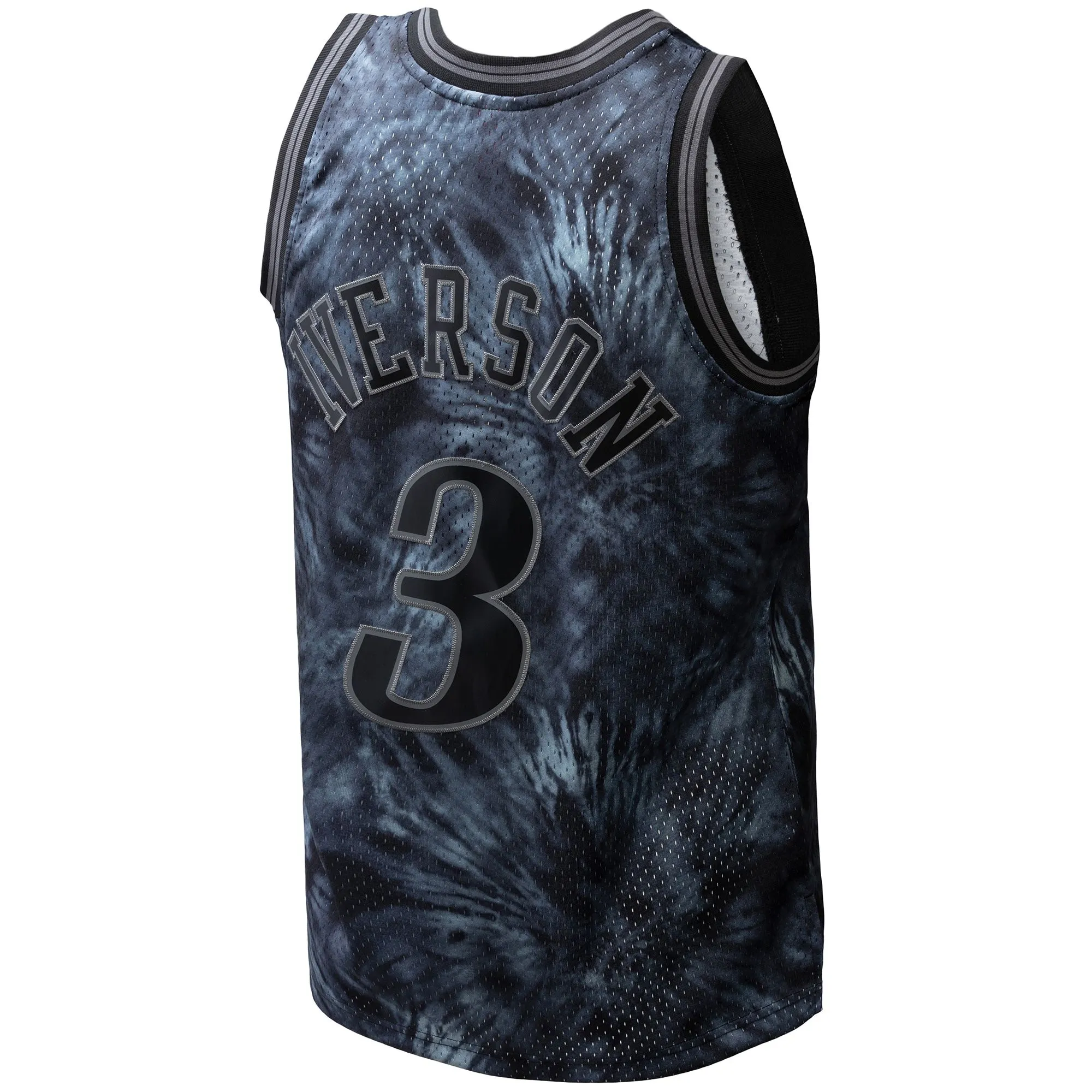 Allen Iverson Philadelphia 76ers Mitchell & Ness Hardwood Classics 1997/98 Tie-Dye Swingman Jersey - Black