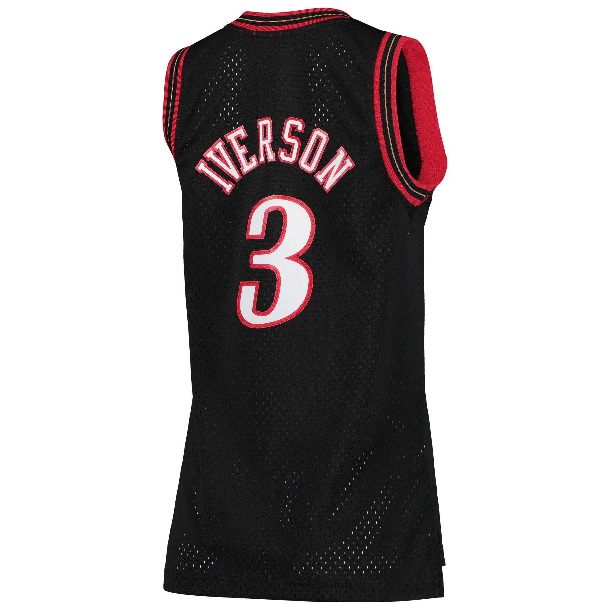 Allen Iverson Philadelphia 76ers Mitchell & Ness Women's 2000/01 Hardwood Classics Swingman Jersey - Black