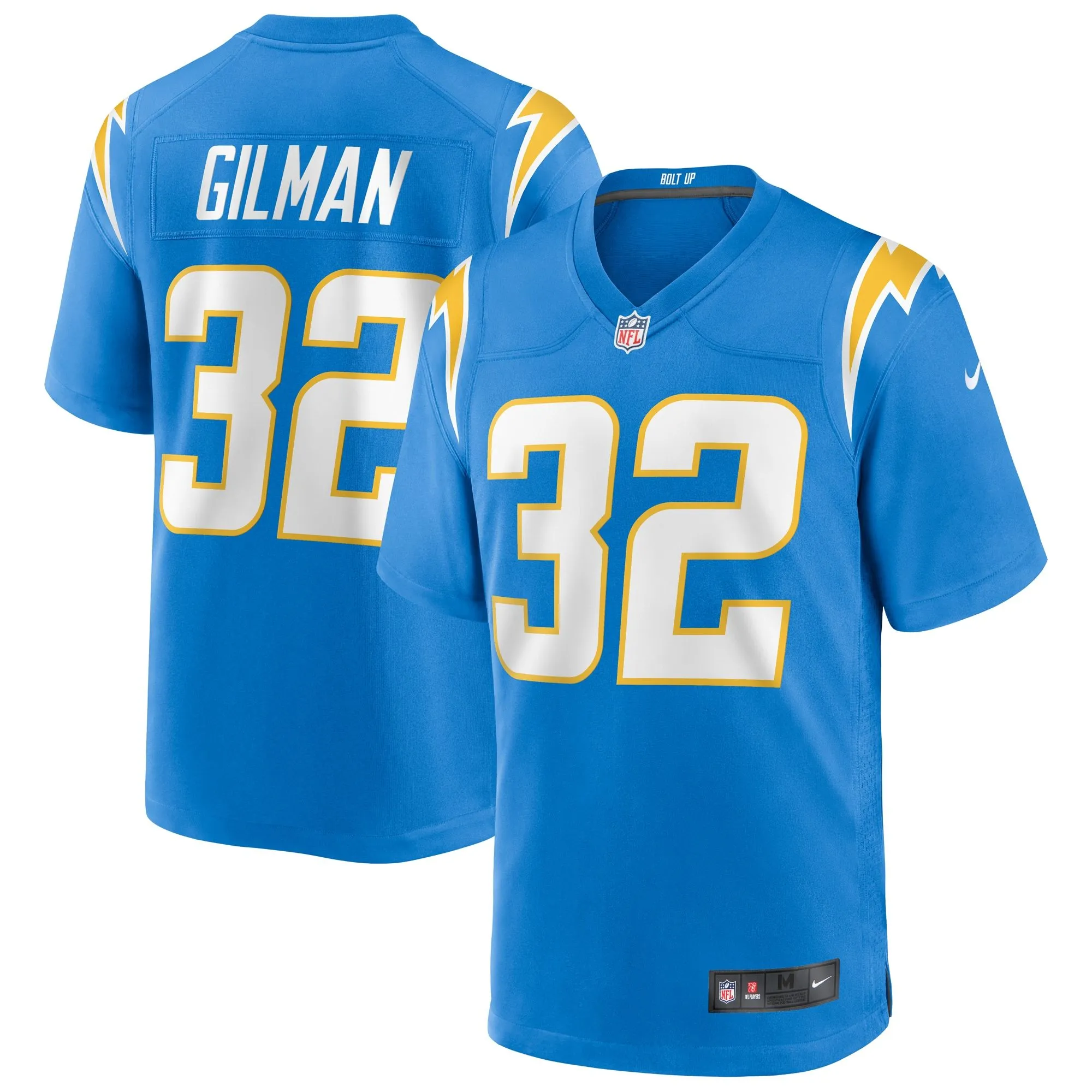 Alohi Gilman Los Angeles Chargers  Game Jersey - Powder Blue