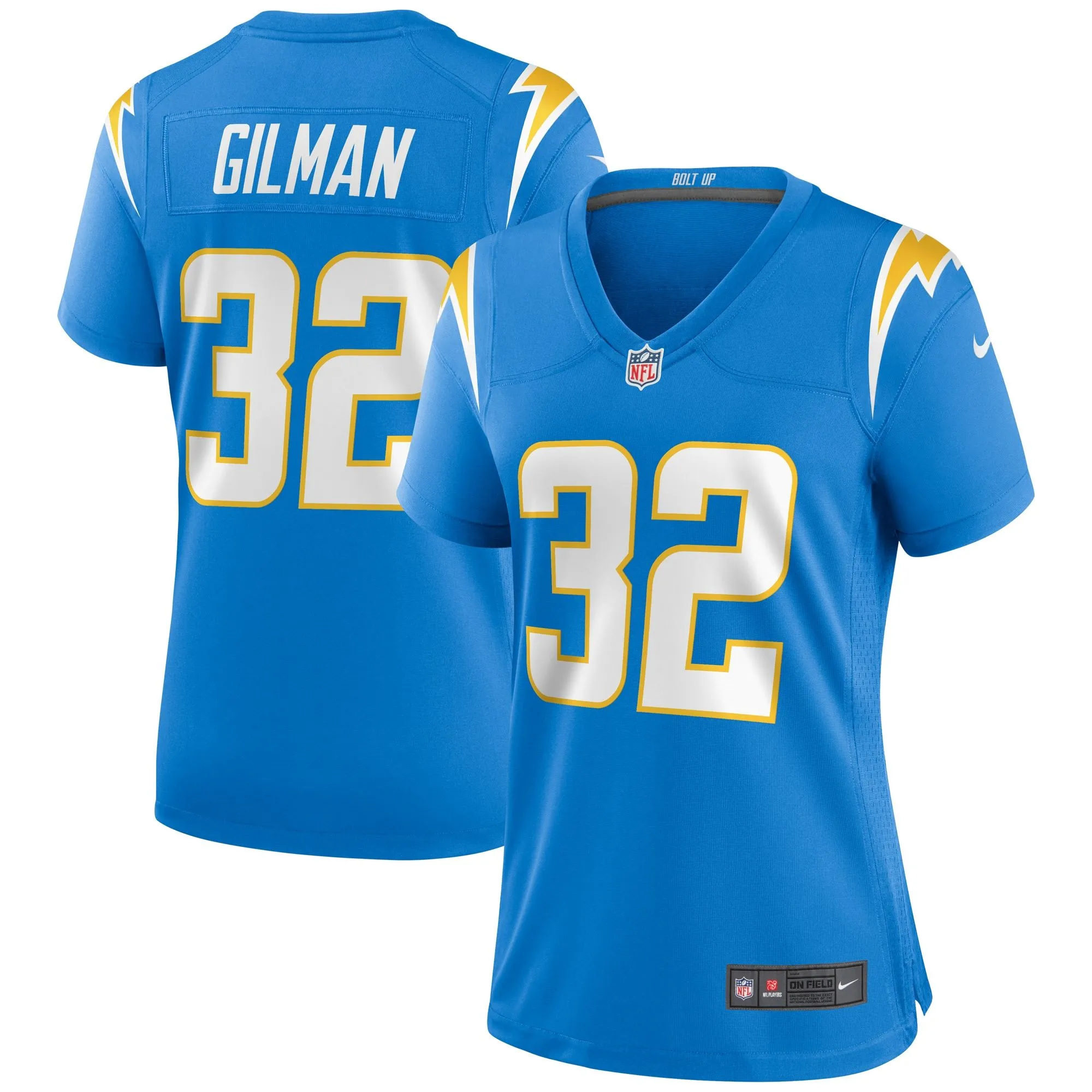 Alohi Gilman Los Angeles Chargers  Women's Game Jersey - Powder Blue