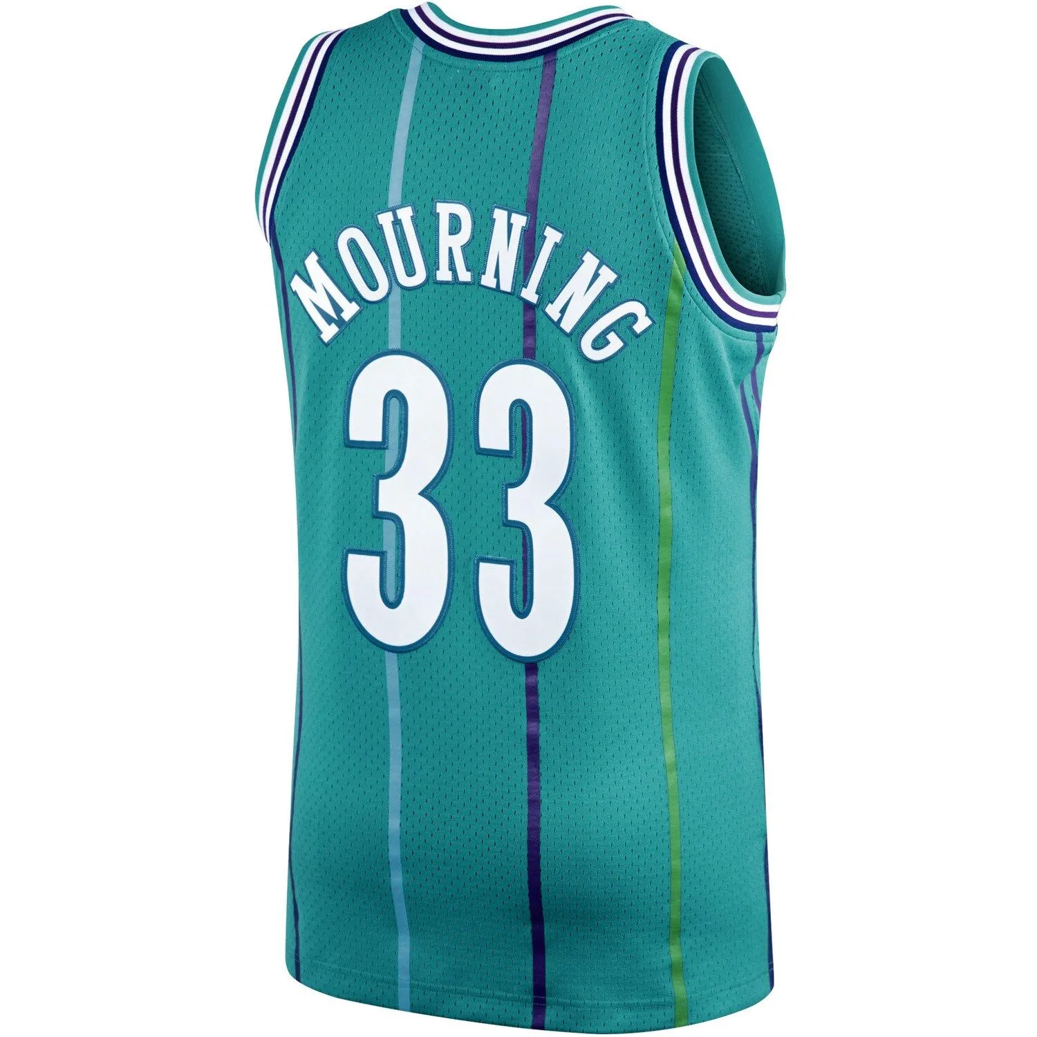 Alonzo Mourning Charlotte Hornets Mitchell & Ness 1992/93 Hardwood Classics Swingman Jersey - Teal