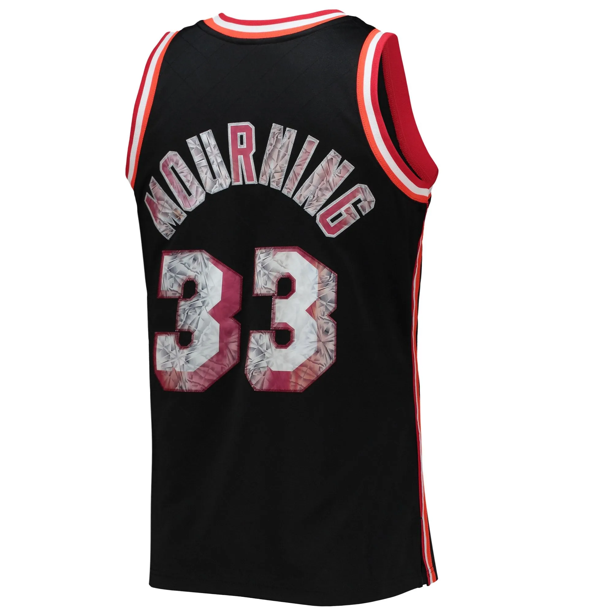 Alonzo Mourning Miami Heat Mitchell & Ness 1996/97 Hardwood Classics NBA 75th Anniversary Diamond Swingman Jersey - Black