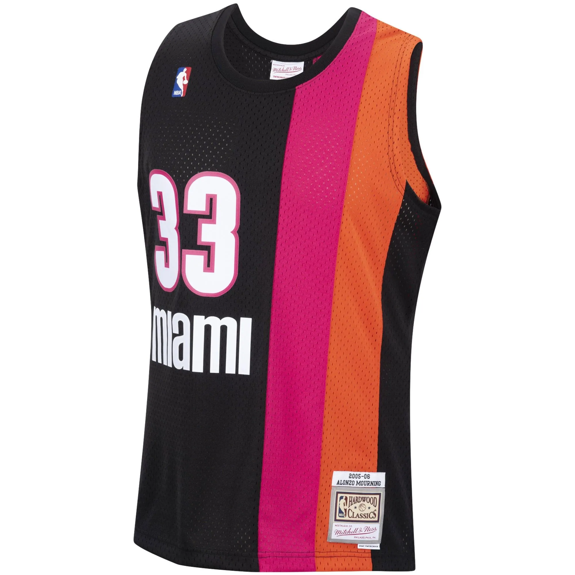 Alonzo Mourning Miami Heat Mitchell & Ness 2005/2006 Hardwood Classics Swingman Jersey - Black