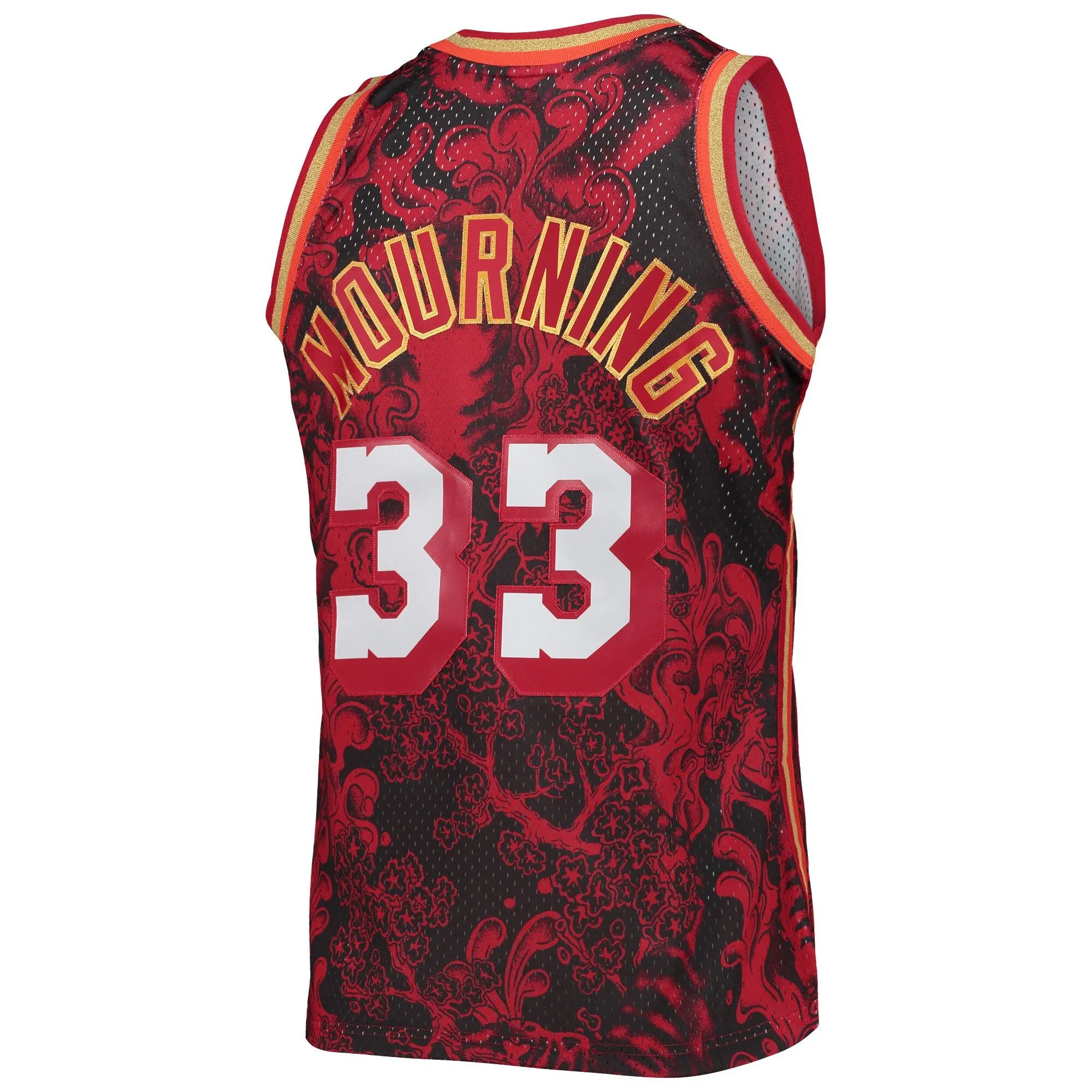 Alonzo Mourning Miami Heat Mitchell & Ness Hardwood Classics 1996/97 Lunar New Year Swingman Jersey - Red