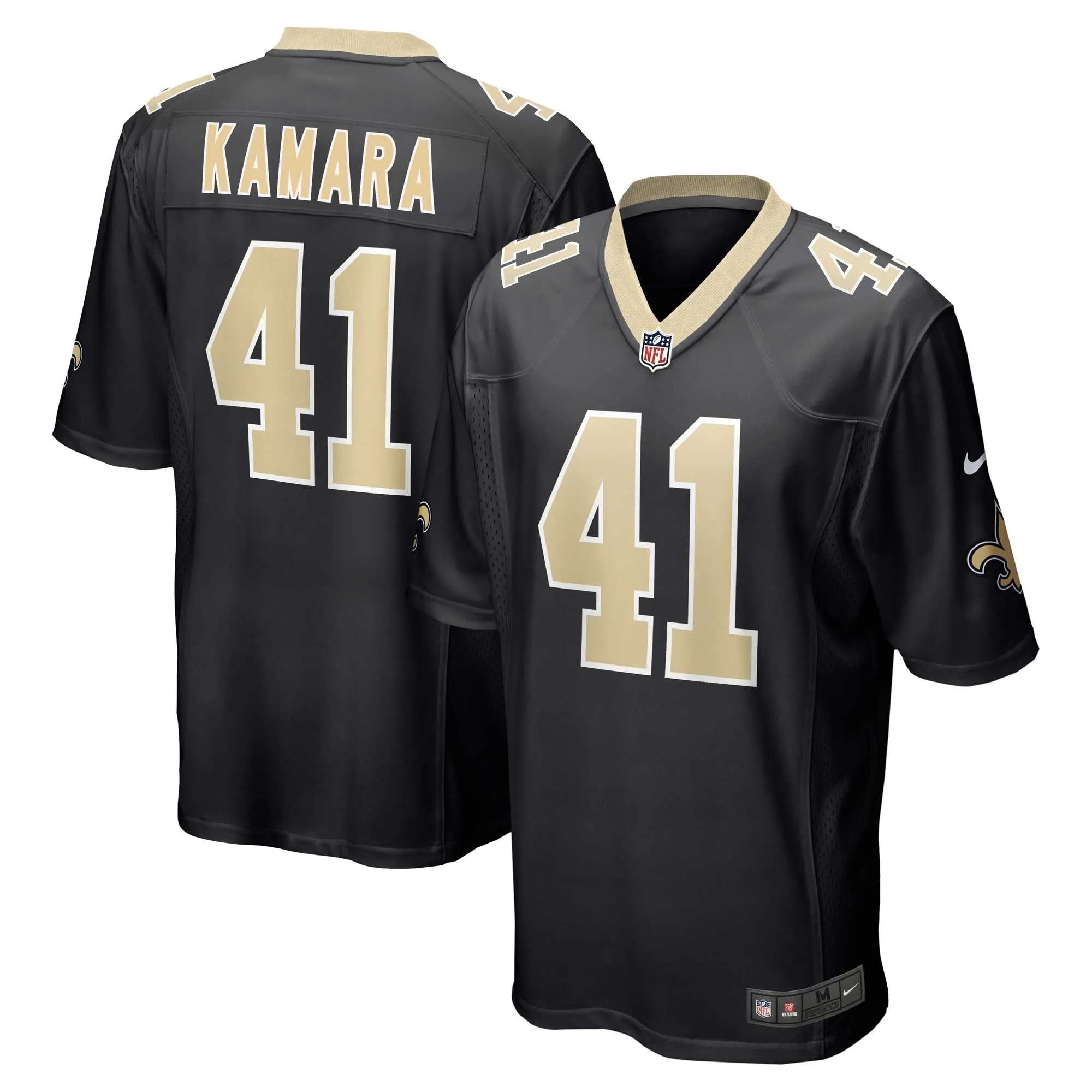 Alvin Kamara New Orleans Saints  Game Jersey - Black