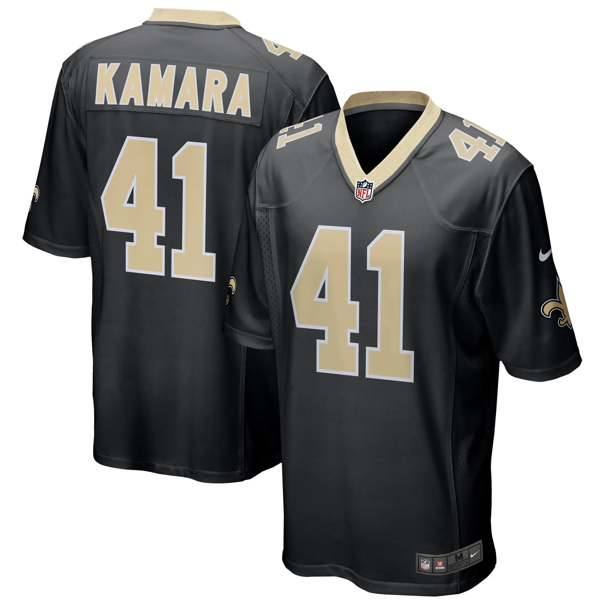 Alvin Kamara New Orleans Saints  Game Jersey - Black