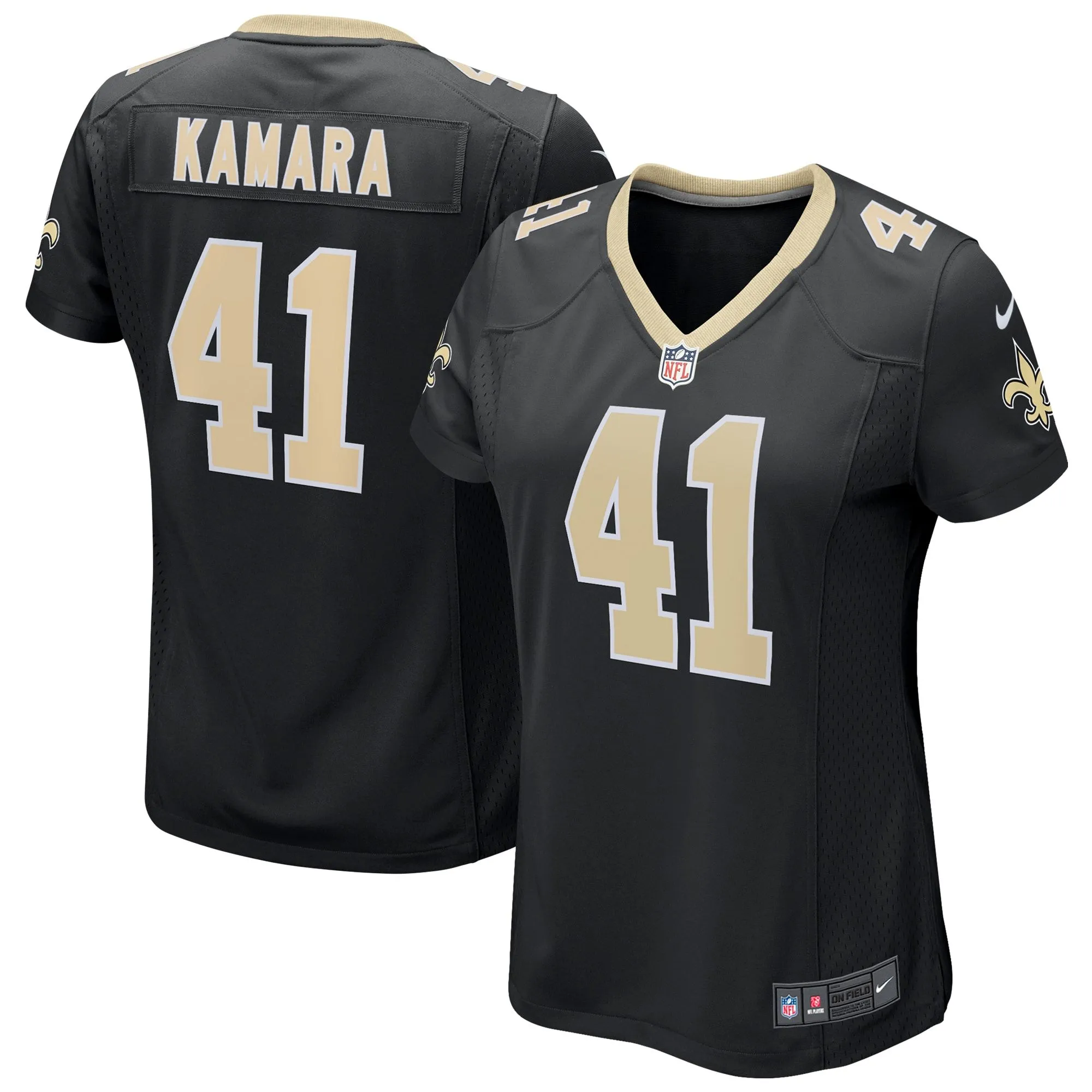 Alvin Kamara New Orleans Saints  Women's Game Jersey - Black